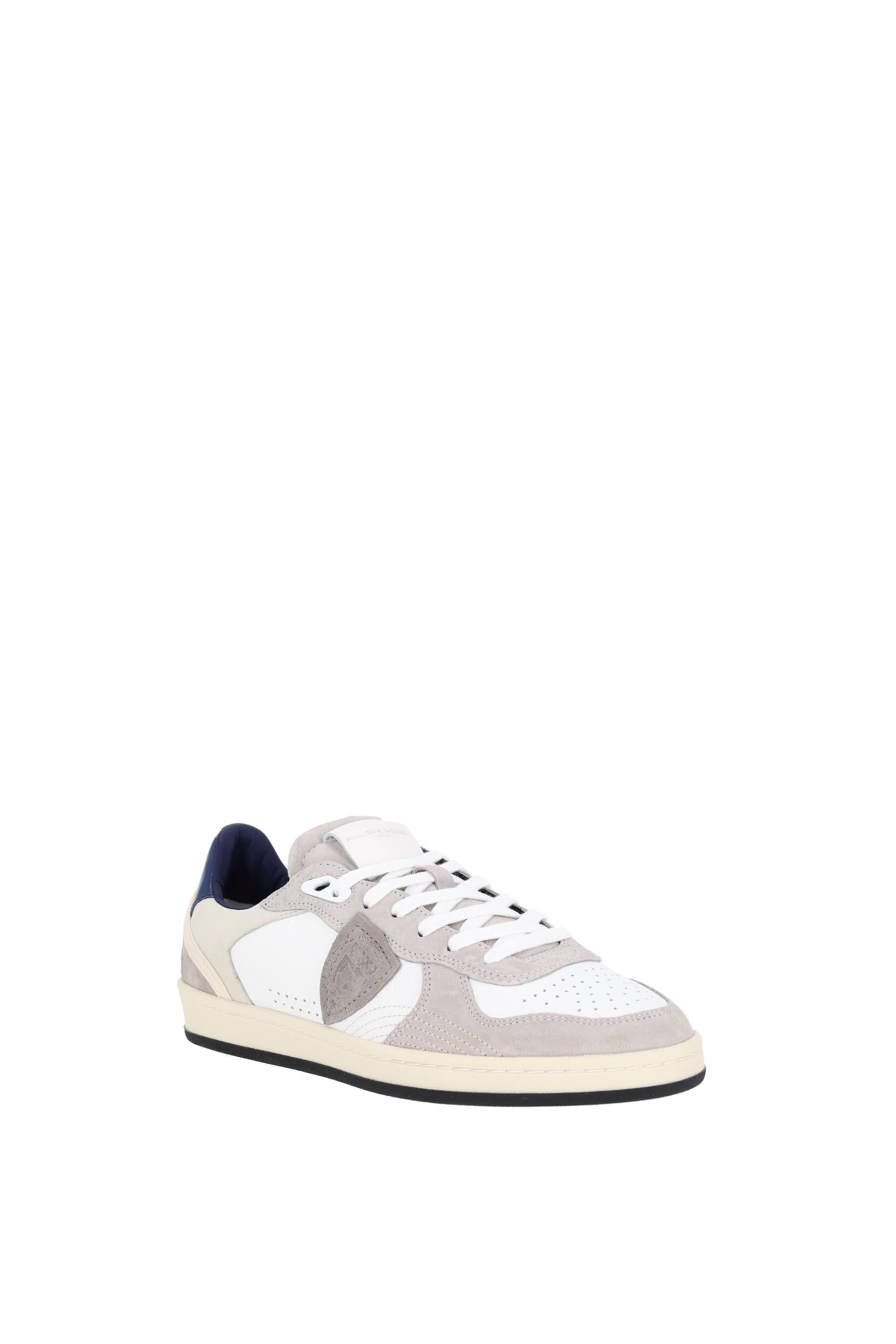 Philippe Model Sneaker in pelle e camoscio talloncino blu mod. Pigalle PGLU PGAL/4 VD02