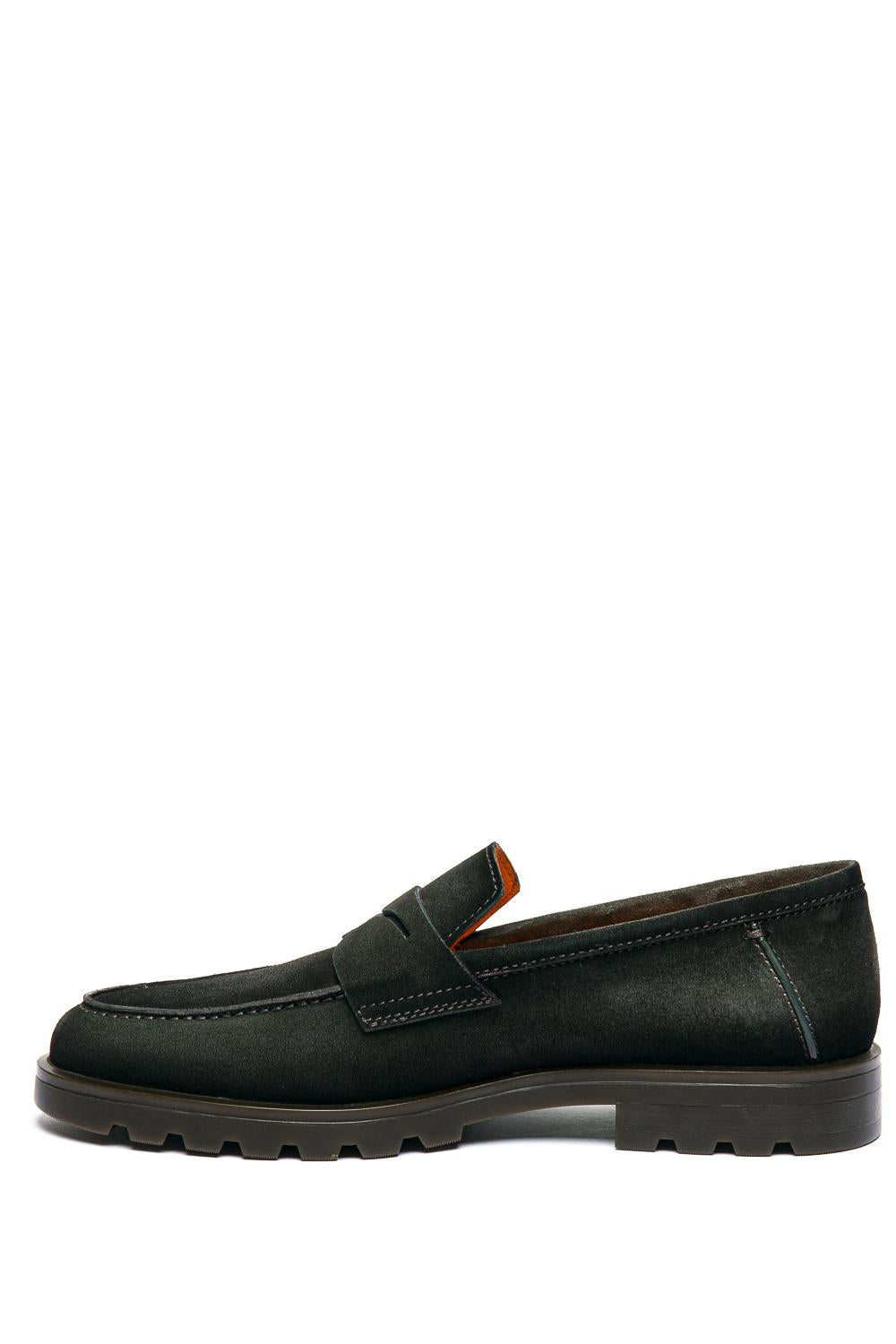 Santoni Mocassino in camoscio fondo carro in gomma MGDC18610DTRBGEX V49