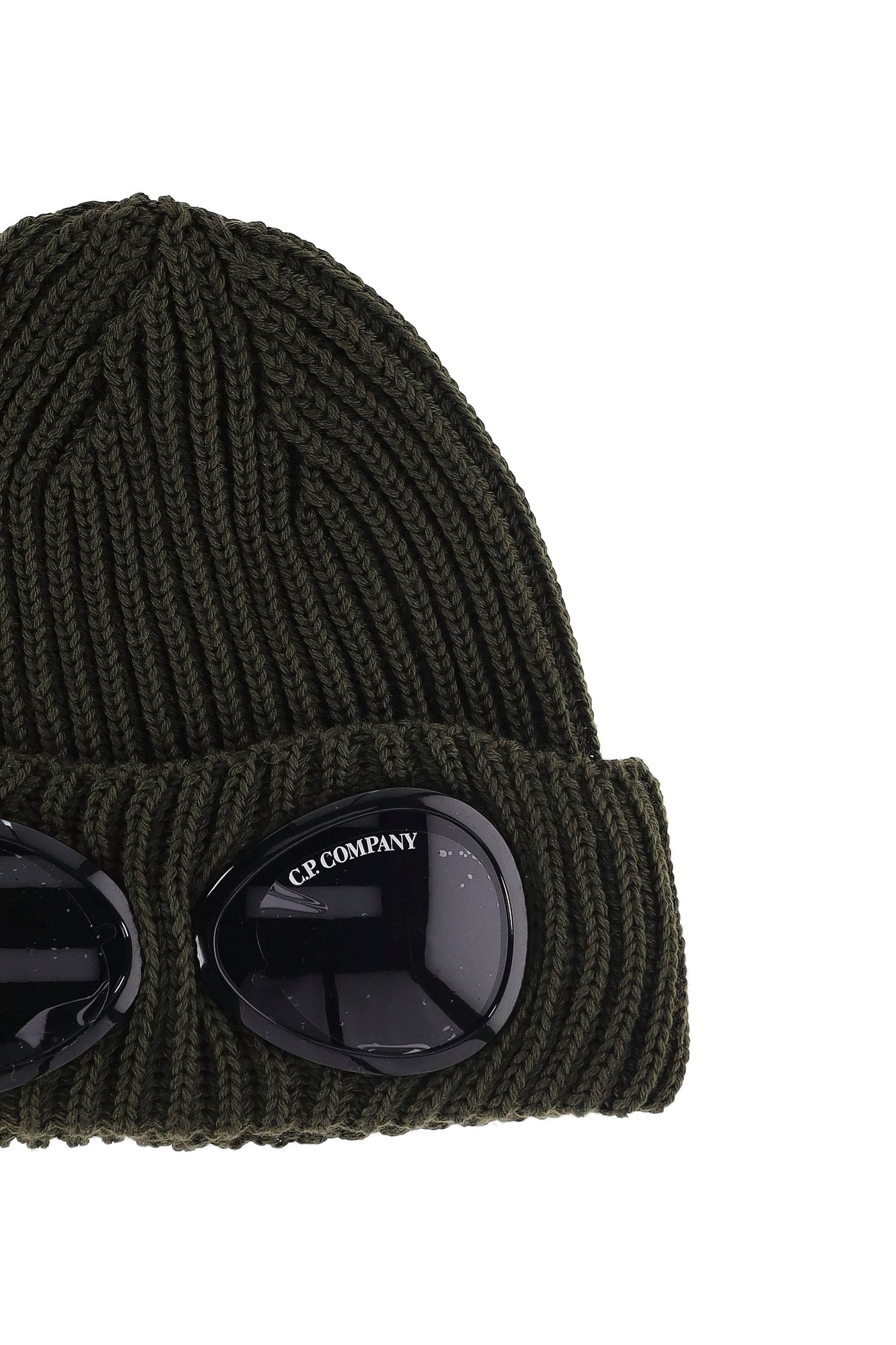 CP Company Cuffia in lana a coste con goggle MAC742A00-5509A 683