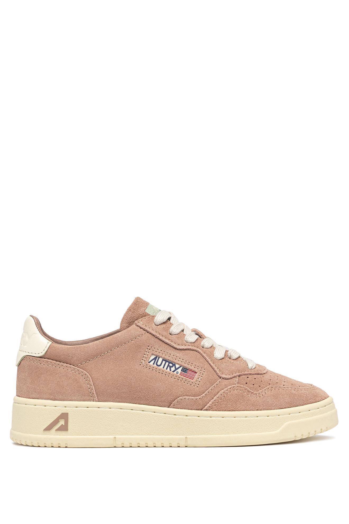 Autry Sneaker donna Medalist in camoscio talloncino bianco AULW UH12 ROSECAN/WHT
