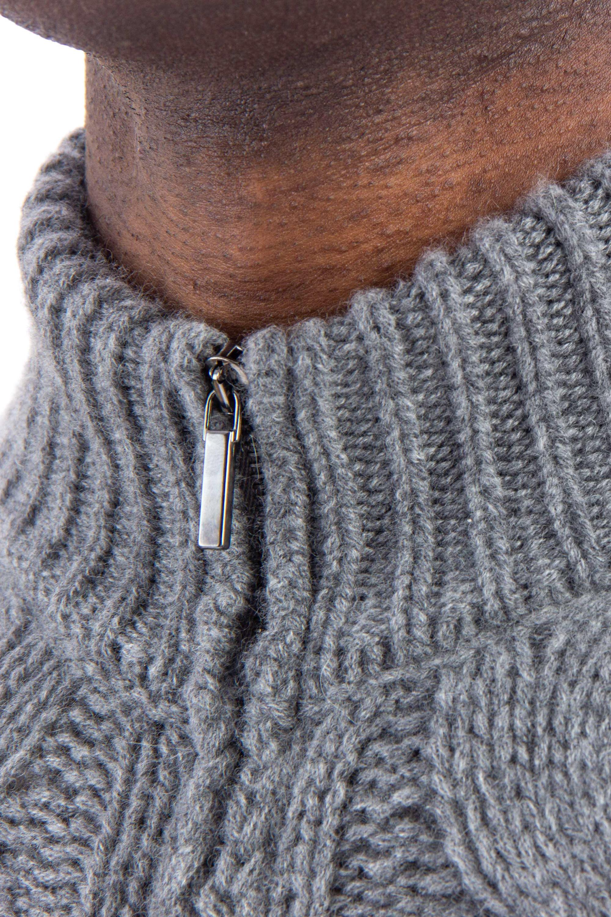 Maglia full zip a trecce in puro cashmere WS28035 20130 Il Setaccio