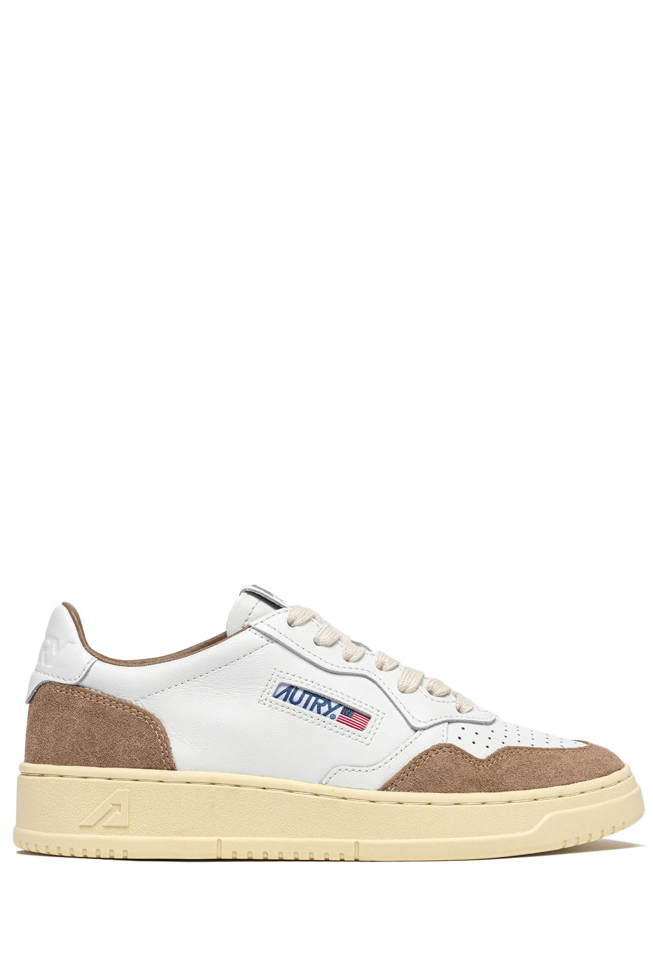 Autry Sneaker Medalist in pelle supersoft e camoscio AULM FT02 WHT/ANTIL