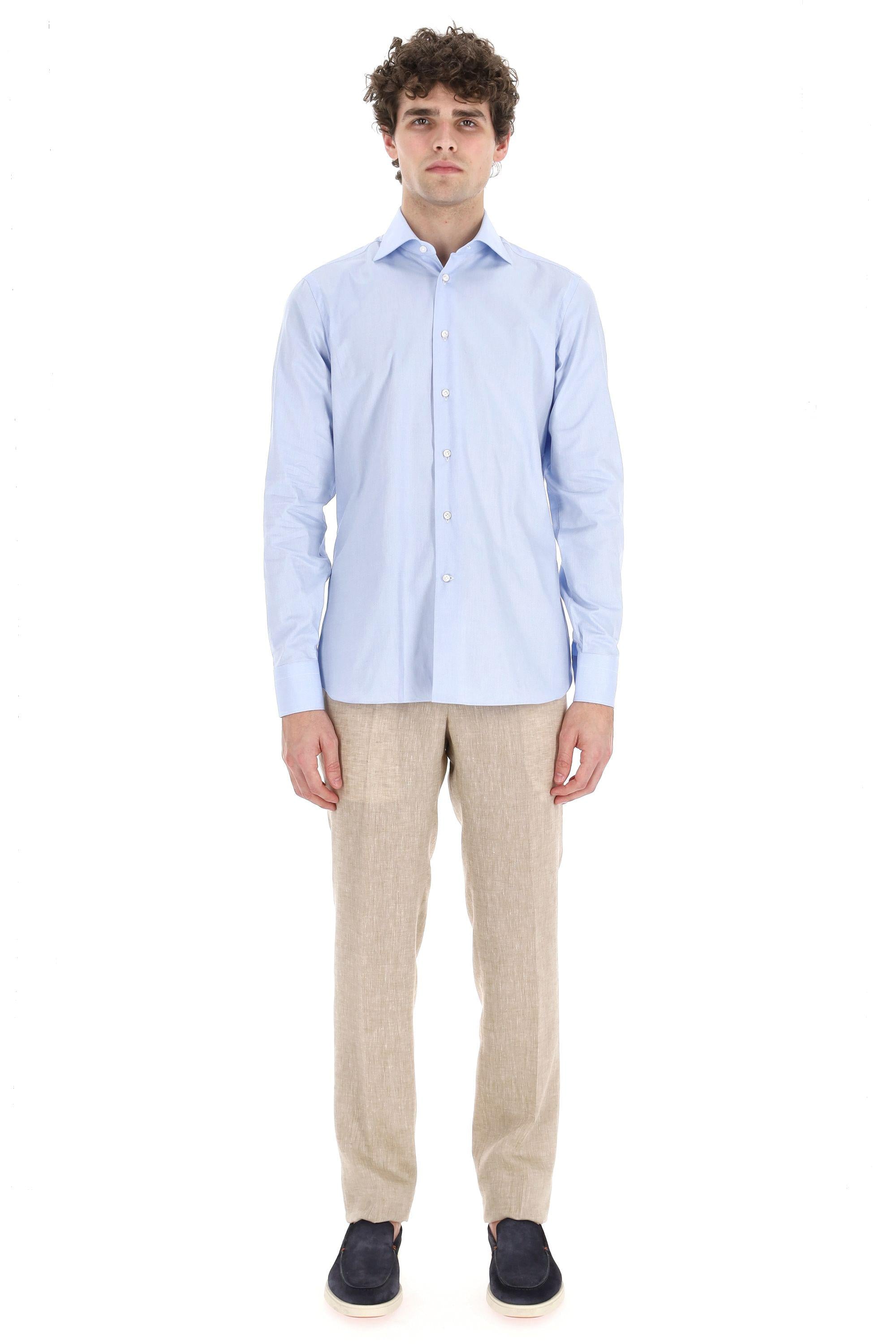 Borriello Camicia sartoriale micro trama in cotone 19004/2 2