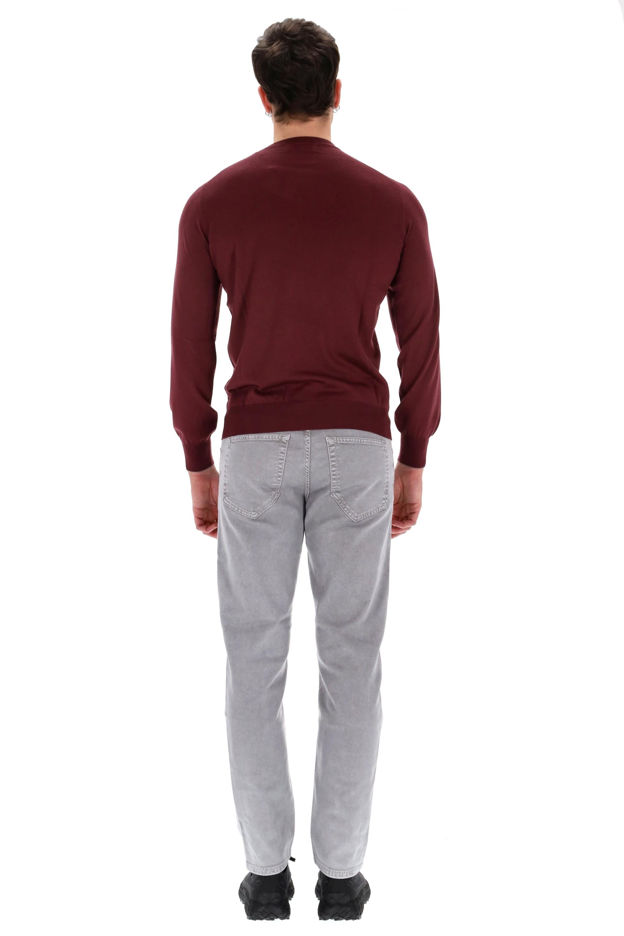 Maglia girocollo in lana-cashmere in finezza M2400100 CU216 Brunello Cucinelli