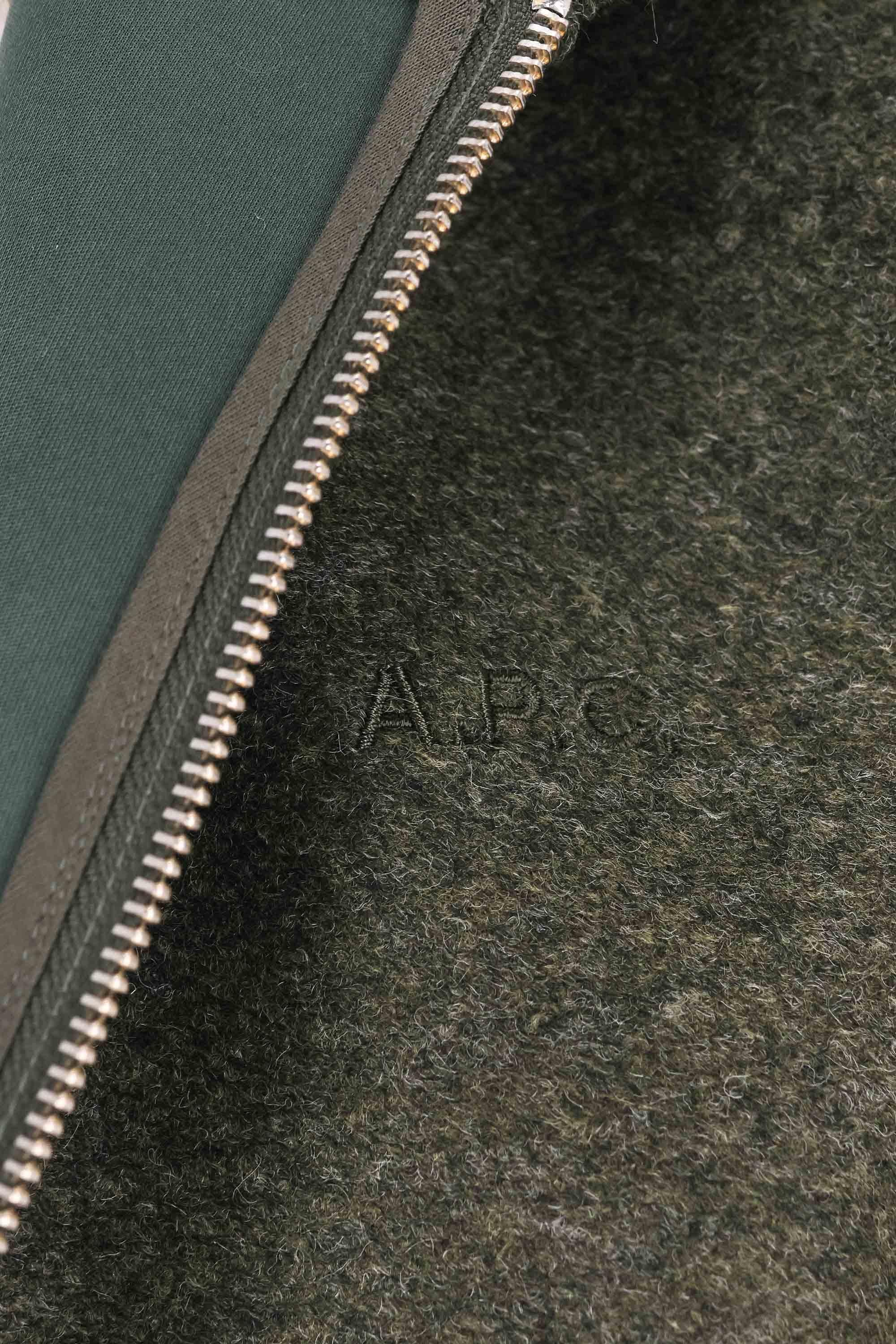 A.P.C. Giubbotto in misto lana con interno in neoprene PSAFU-M27993 KAF-VERT FONCE