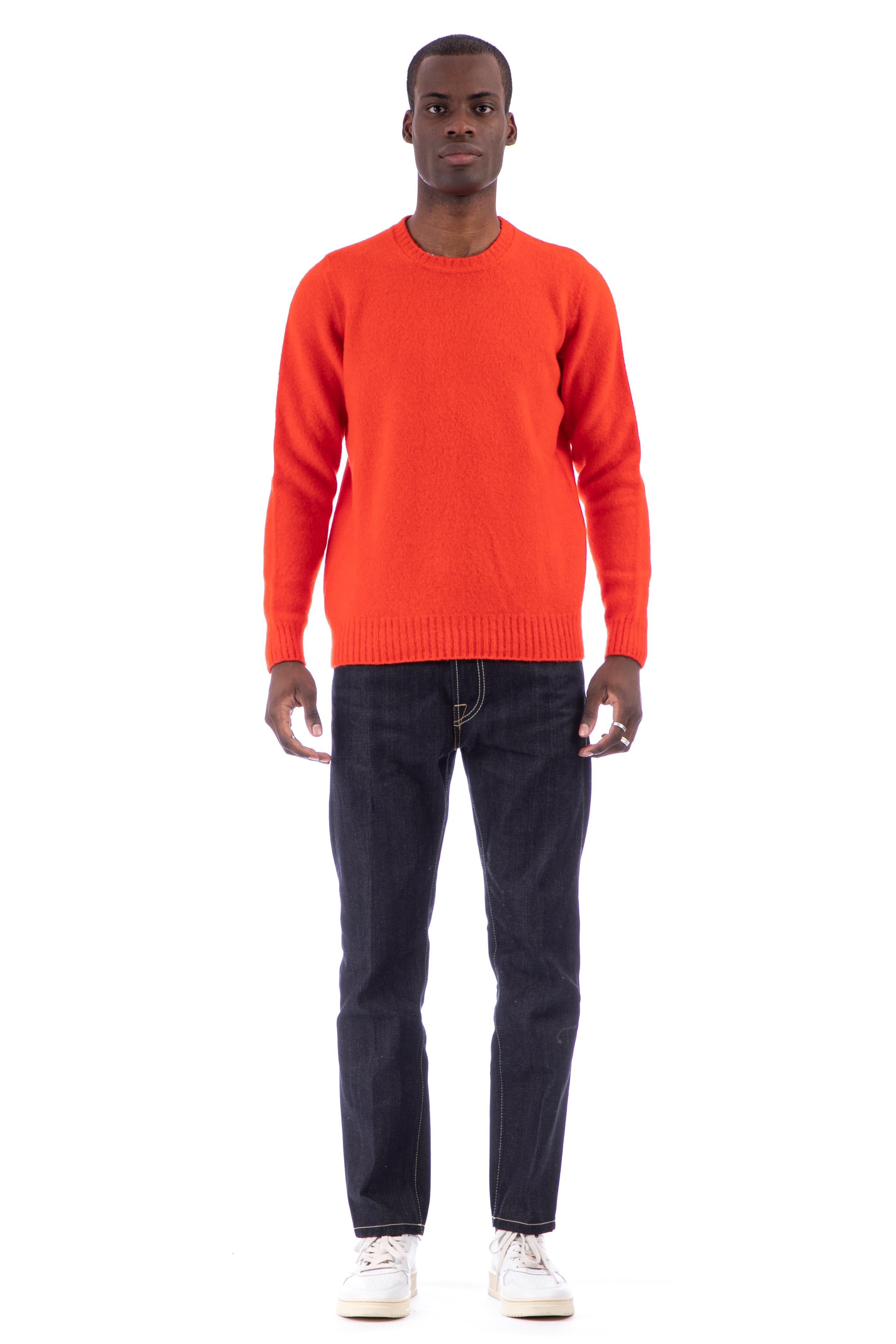 Drumohr Maglia girocollo in lana garzata D8W103G_NEW6 283