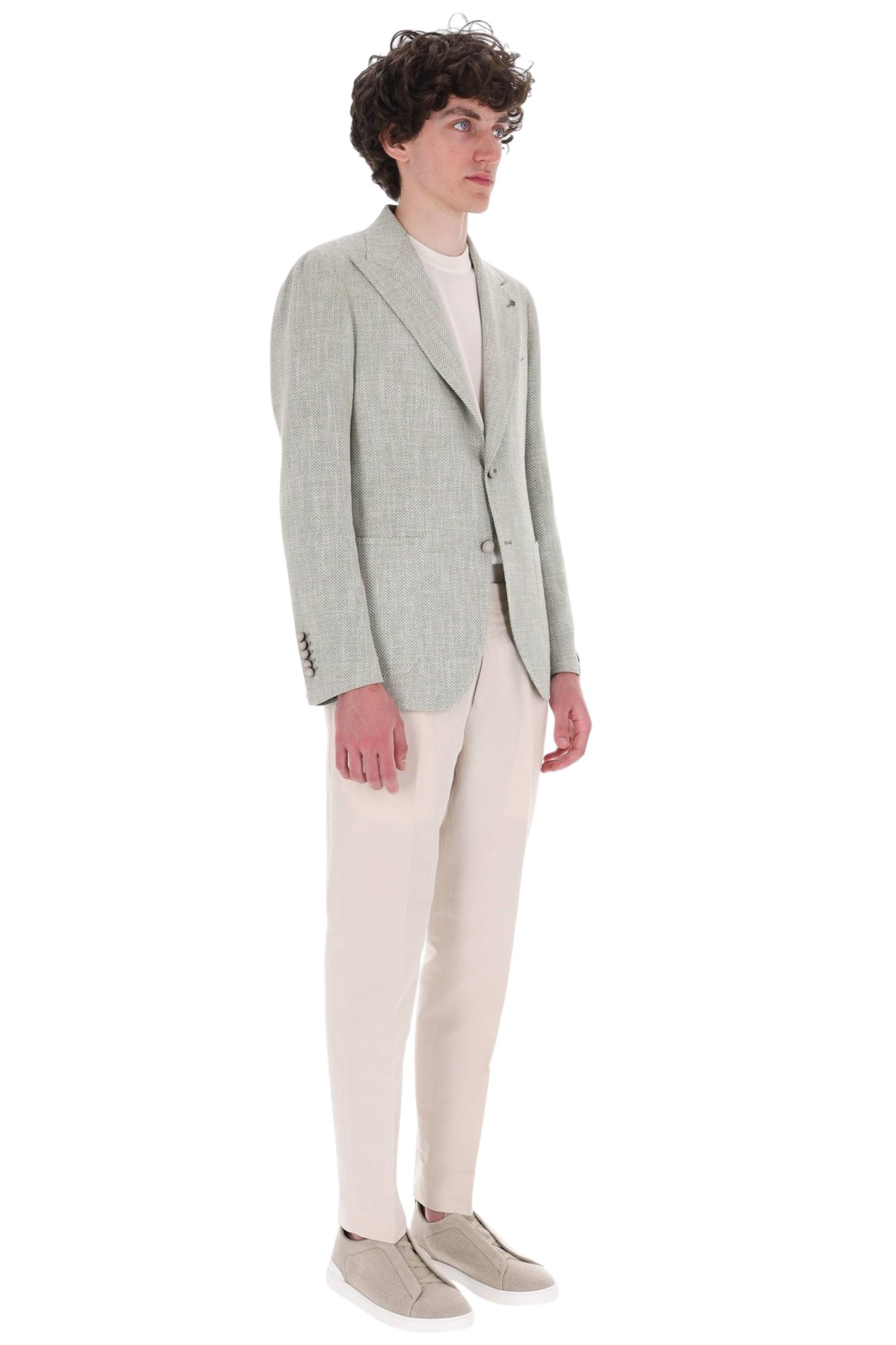 Tagliatore Giacca resca Pino Lerario in lana-lino-cotone tessuto C. Barberis Canonico G-PL26K C90059 EV870