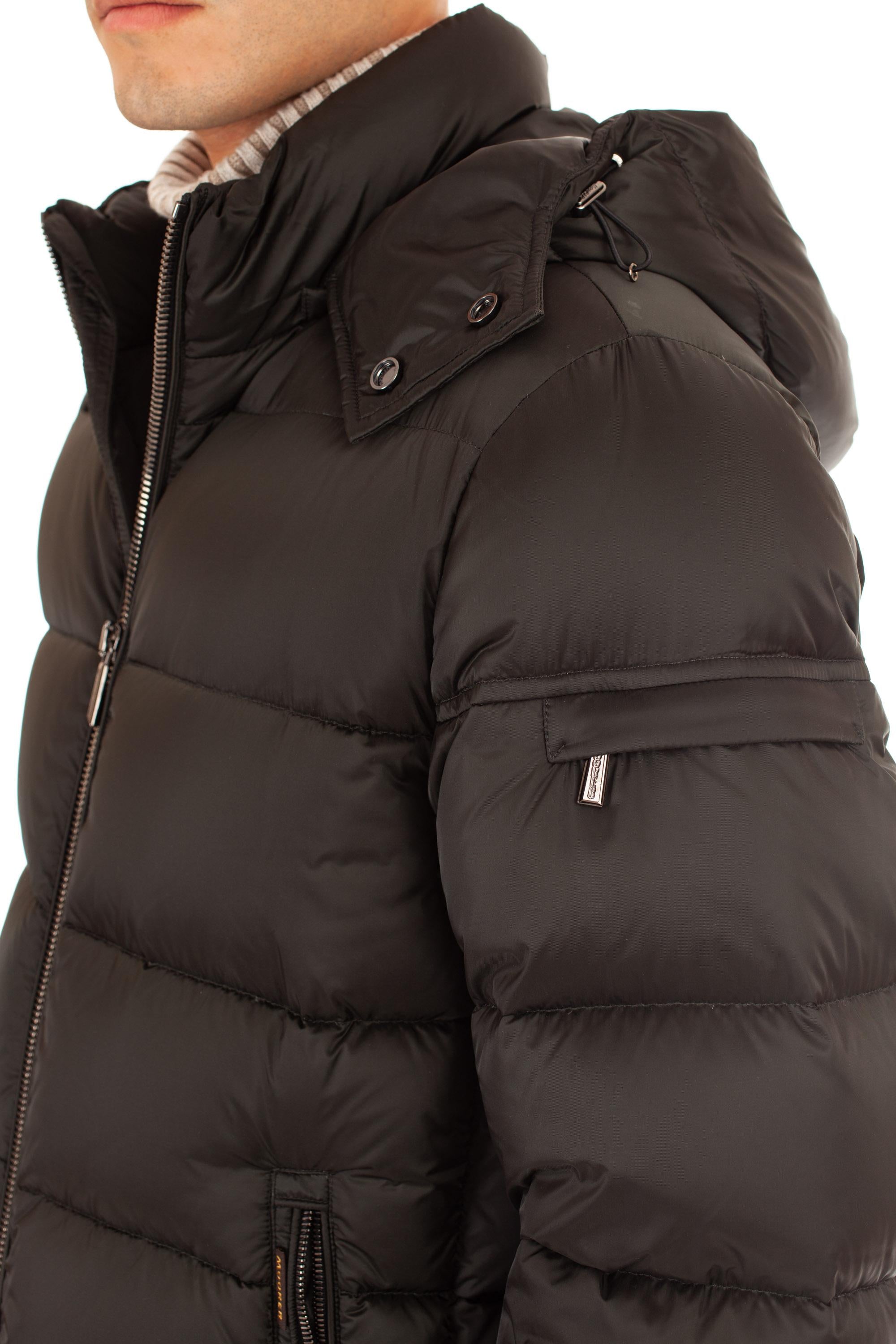 Moorer Piumino bomber con cappuccio rimovibile mod. brett-sh BRETT-SH 3 ASFALTO