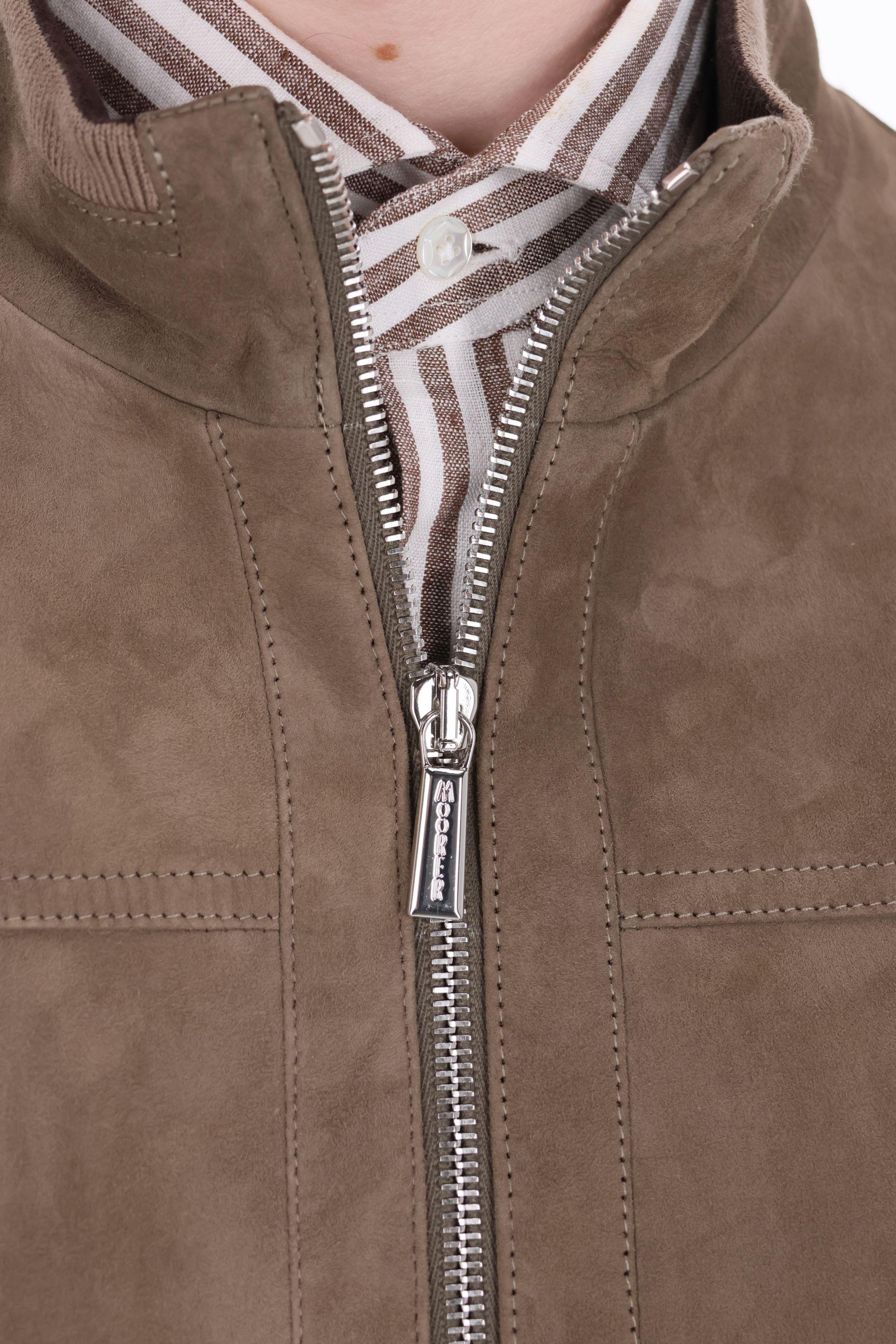 Giubbino bomber in pelle scamosciata mod Maurilio-CPF MAURILIO-CPF ALCE Moorer