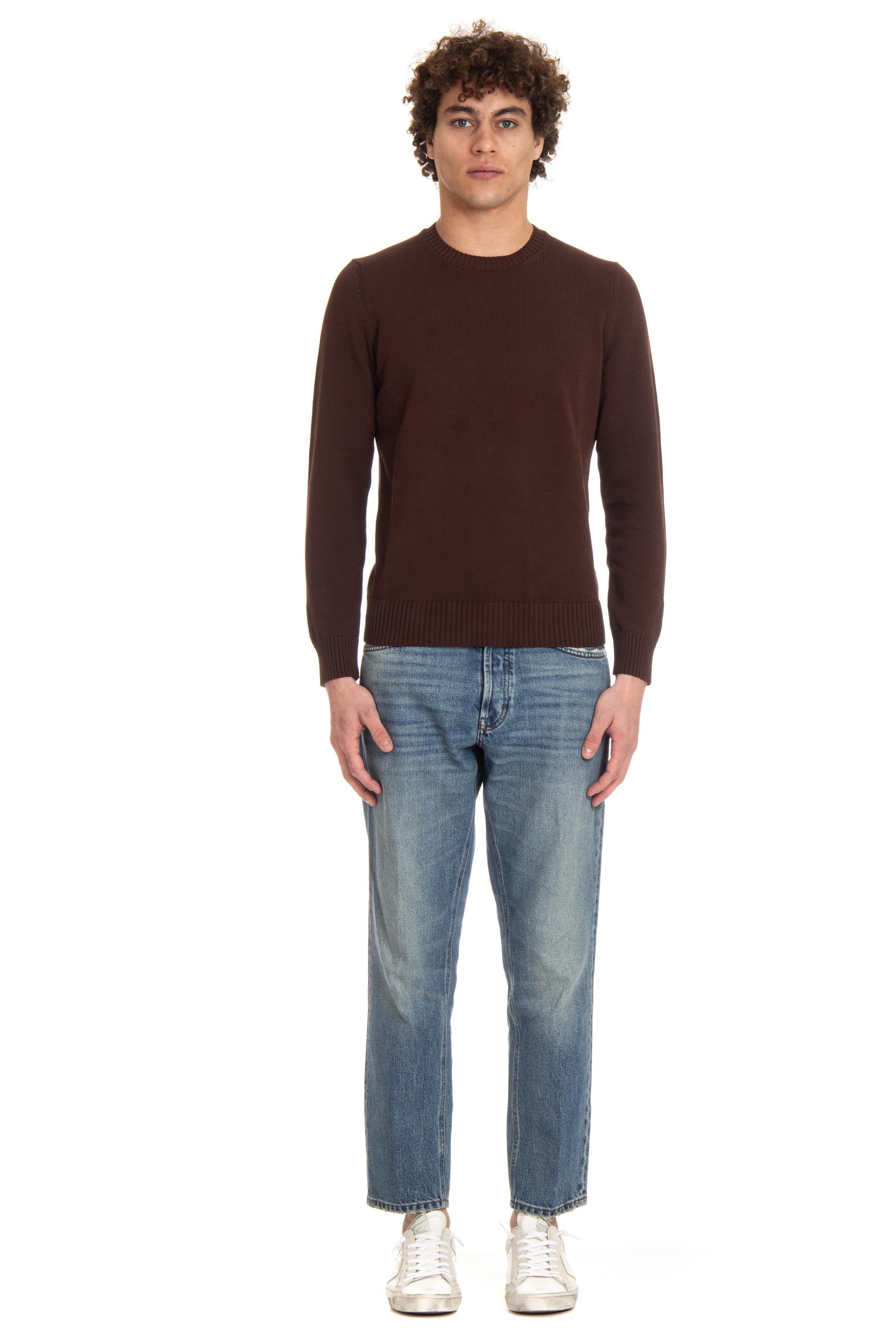 Drumohr Maglia girocollo in cotone finezza 5 D8Z103/6 560