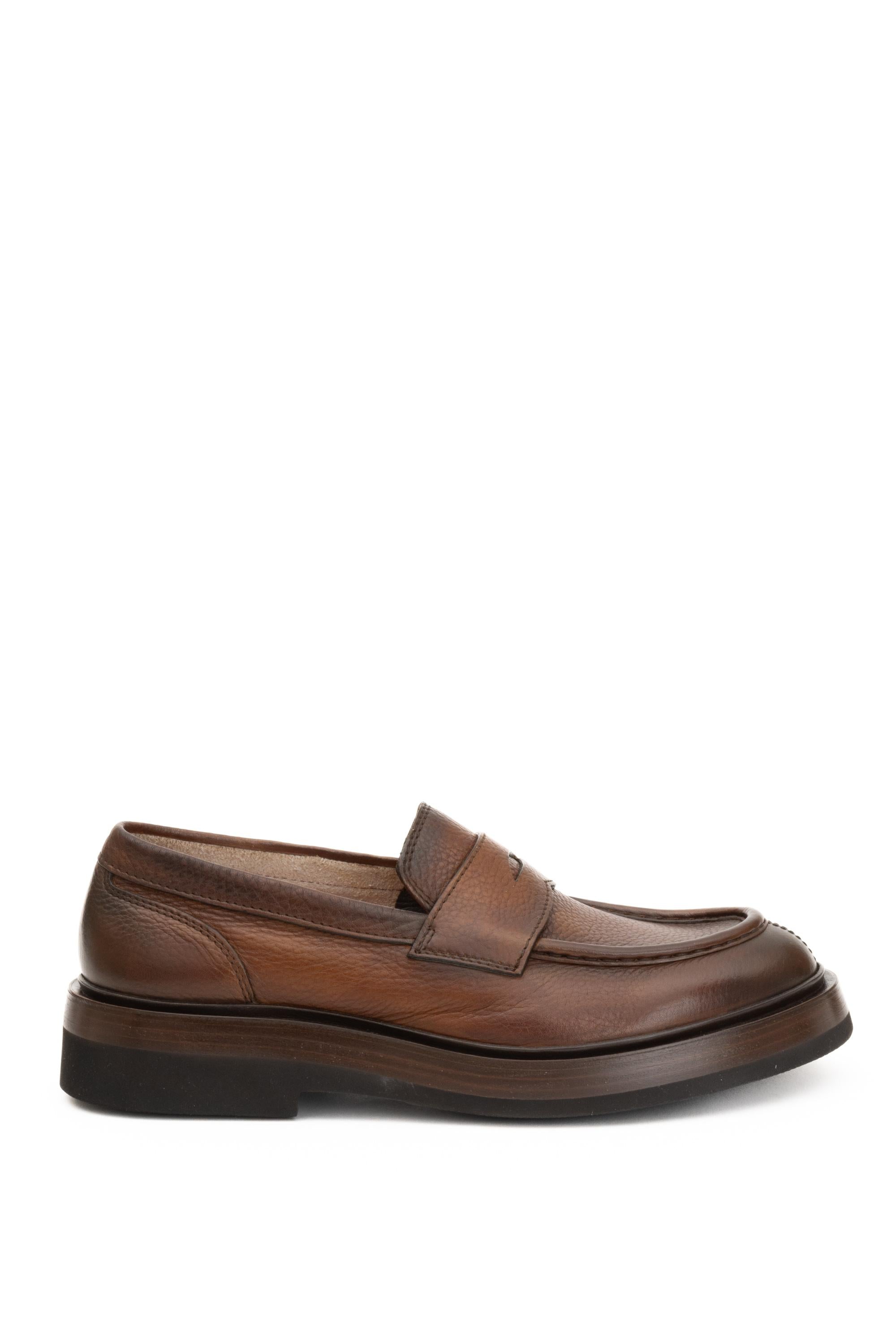 Santoni Mocassino in cervo fondo carro MCAF18365JW6SHAS T50