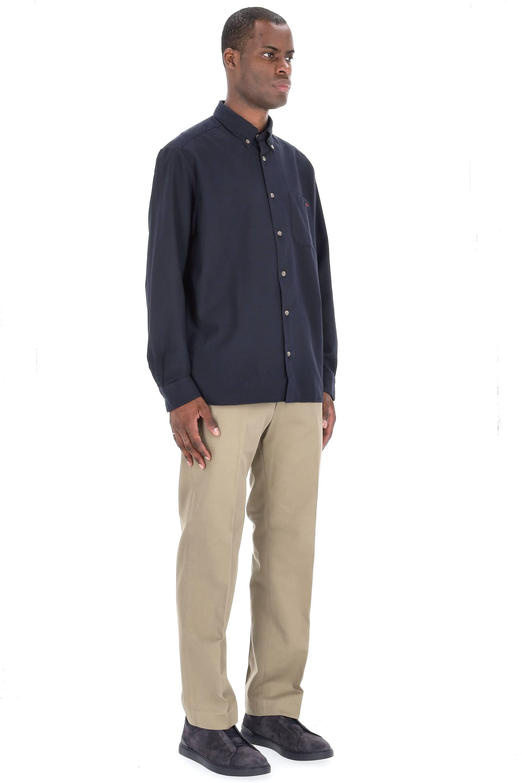 A.P.C. Camicia in piquet di cotone con taschino Relax fit COHAH-H12599 IAK