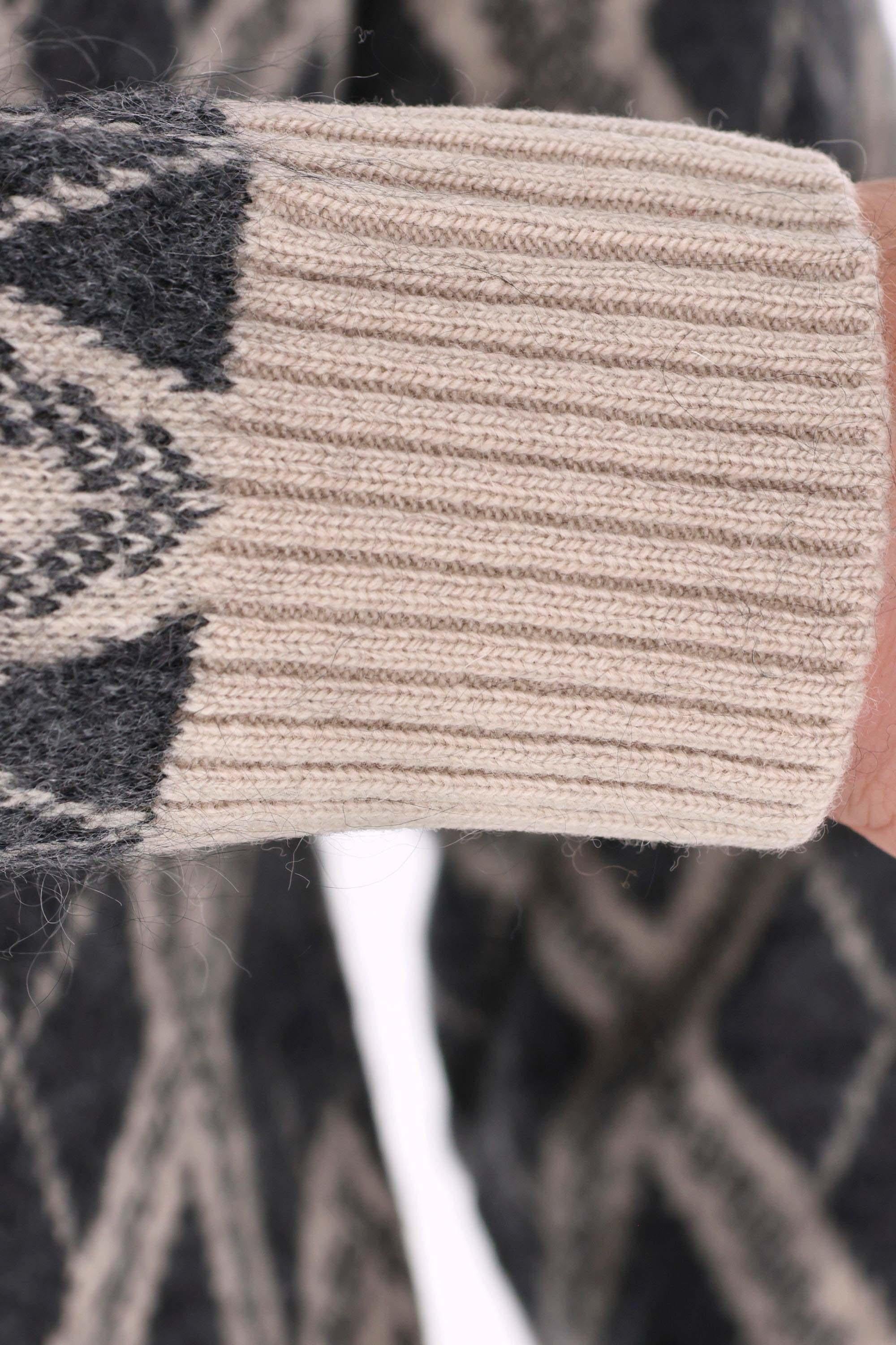 Ballantyne Maglia girocollo fantasia rombi in lana-mohair B2P000 7W001 98009