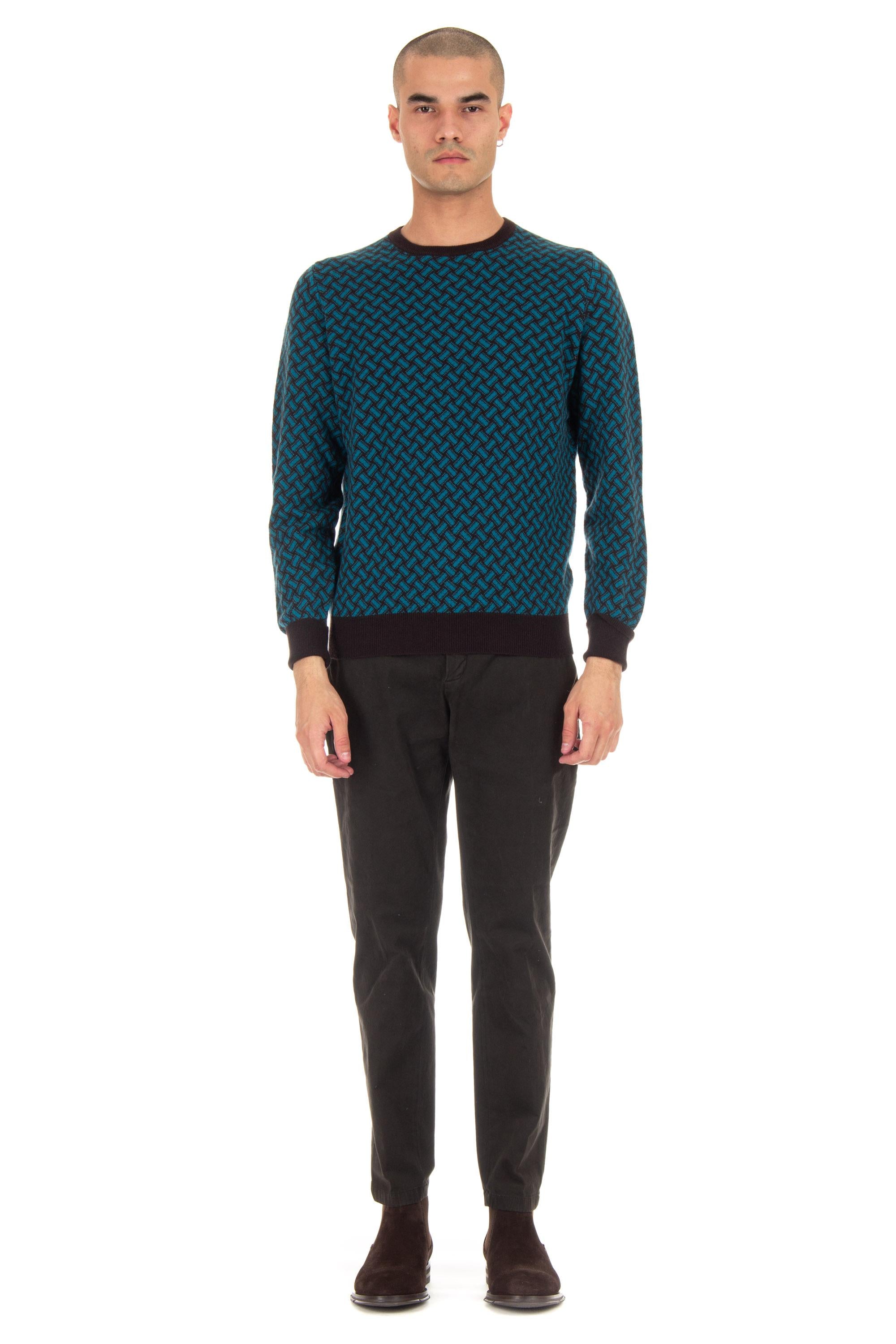 Maglia girocollo biscottino in puro cashmere D2K103.2 RB03 Drumohr