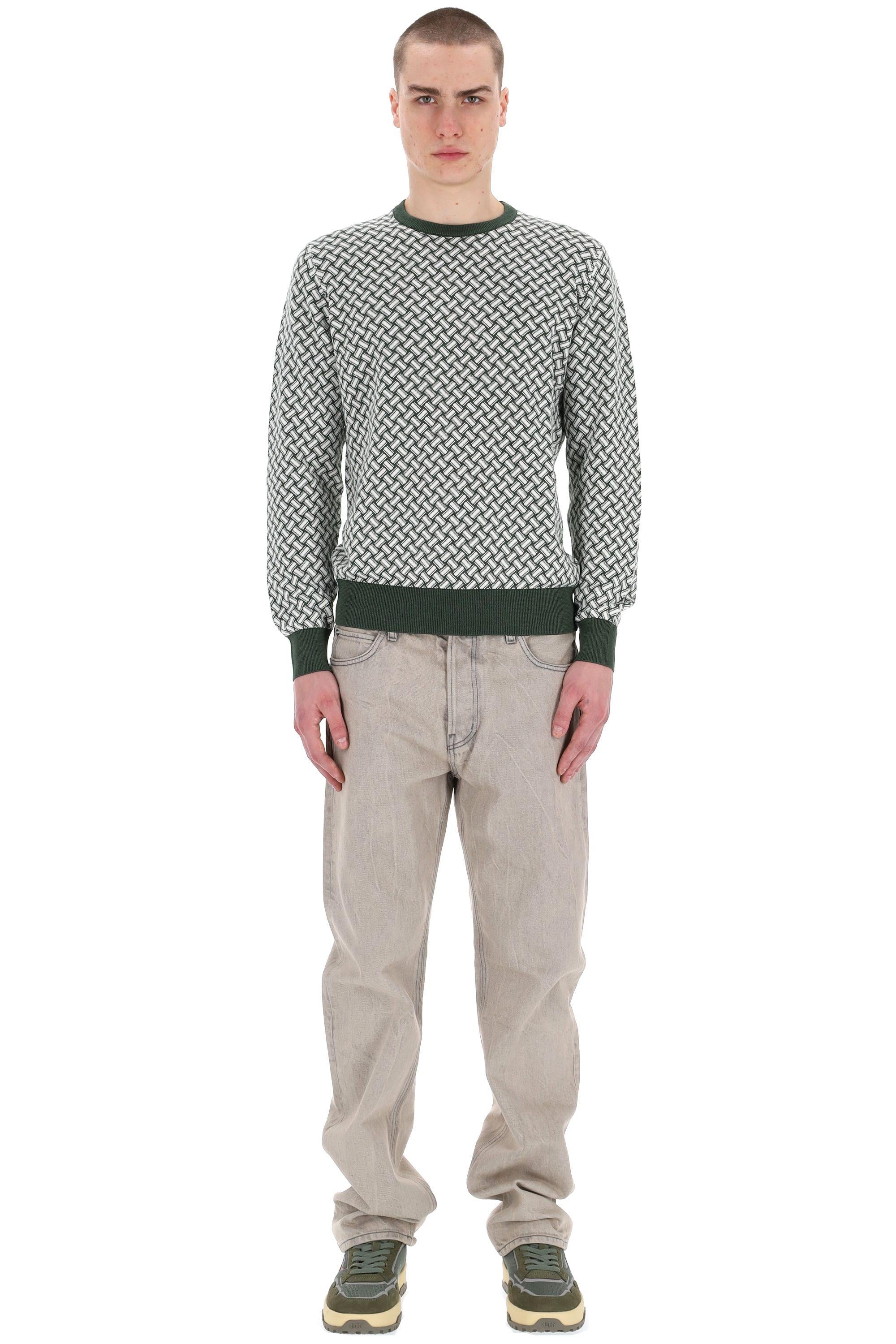 Drumohr Maglia girocollo biscottino in cotone-lino D9LZ113N-8 B35