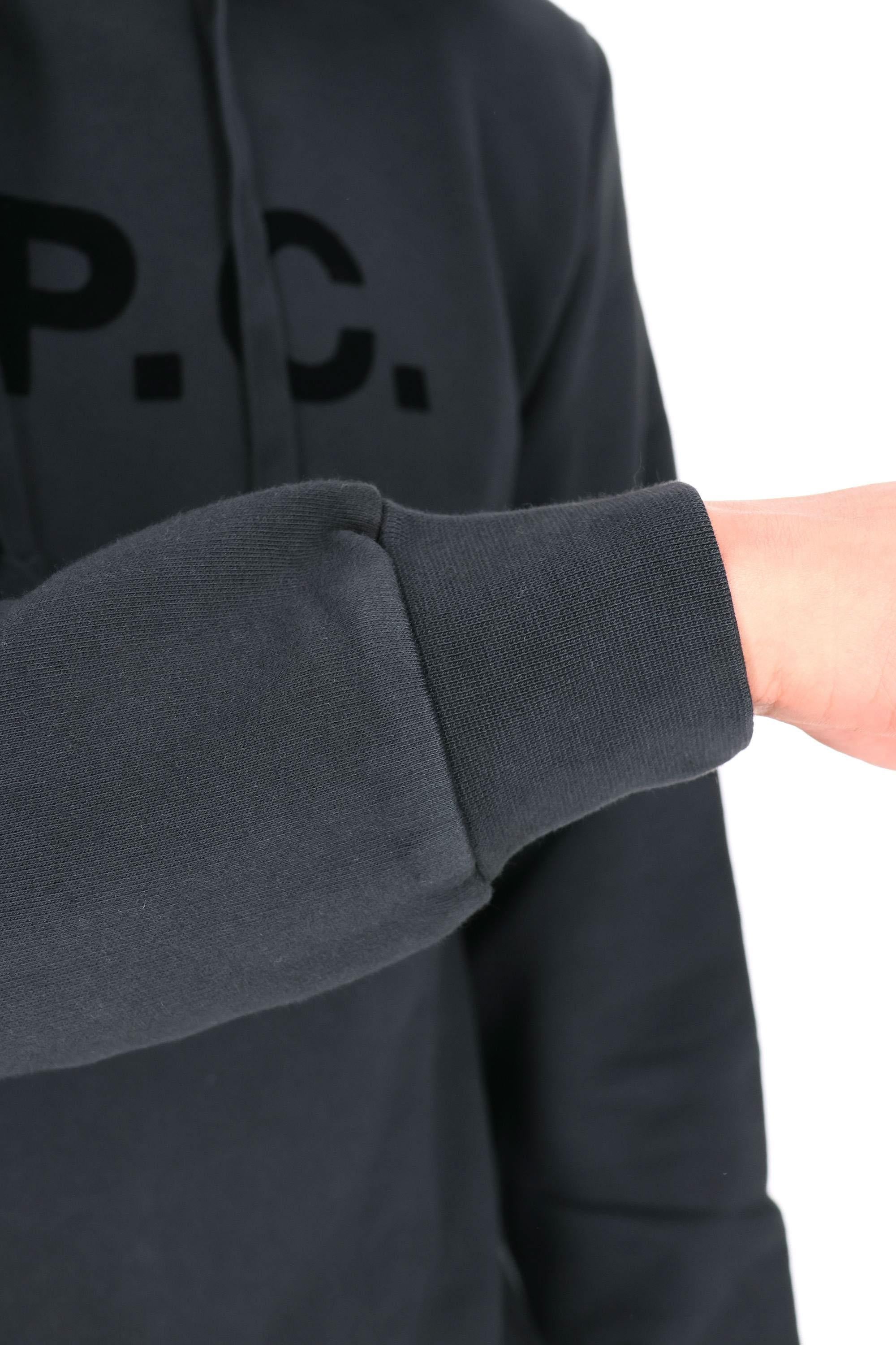 A.P.C. Felpa in cotone grand VPC COHMC-M27908/2 TZE-NOIR/NOIR