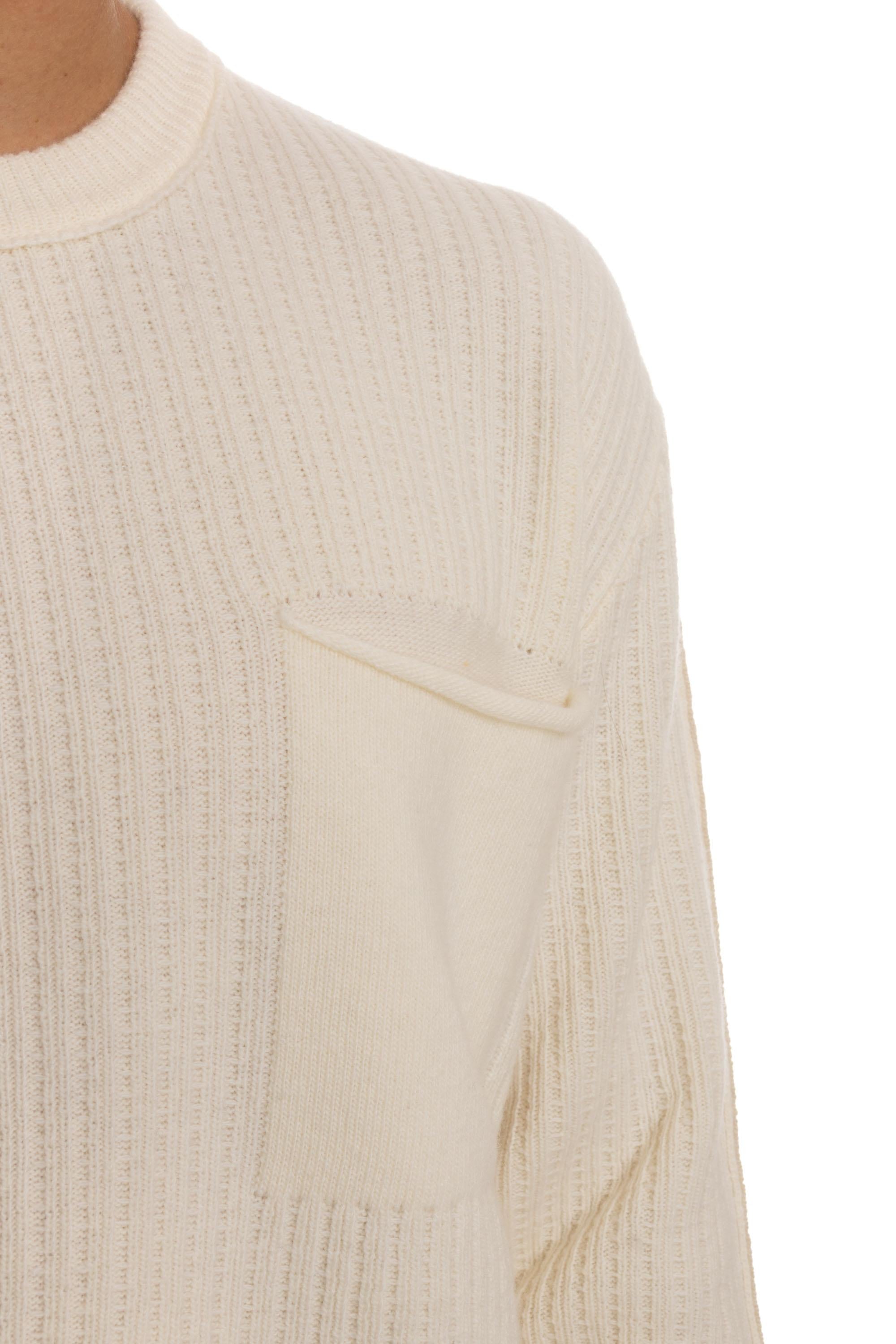 Maglia girocollo bicolor in lana-cashmere RA34001 RA3402 Roberto Collina