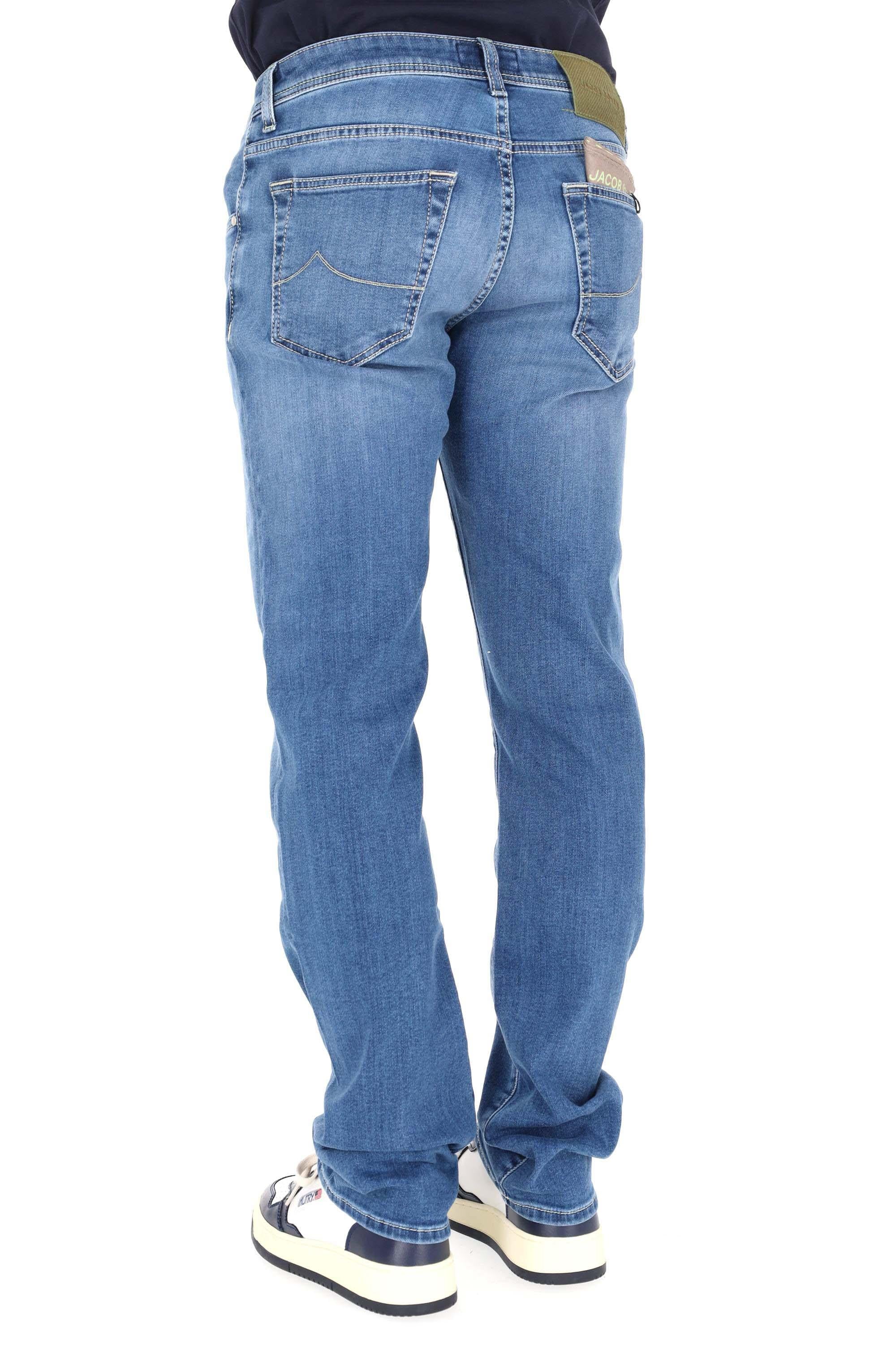 Jacob Cohen Jeans comfort etichetta verde cavallino intarsiato Nick fit QE006-040-P3621 200D