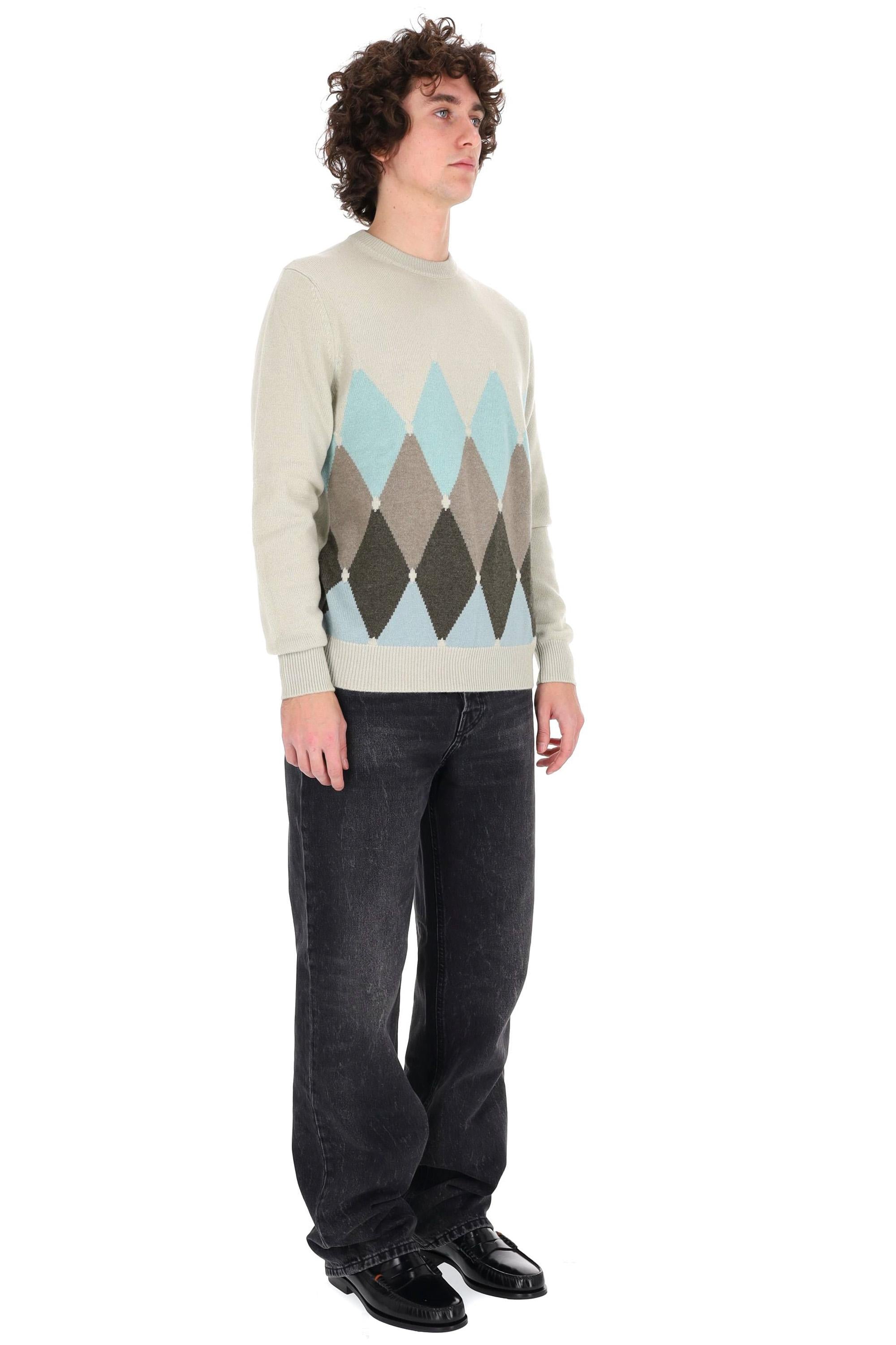 Ballantyne Maglia girocollo in cashmere 2 fili lavorazione argyle B2P000 7K0A8/8 92736