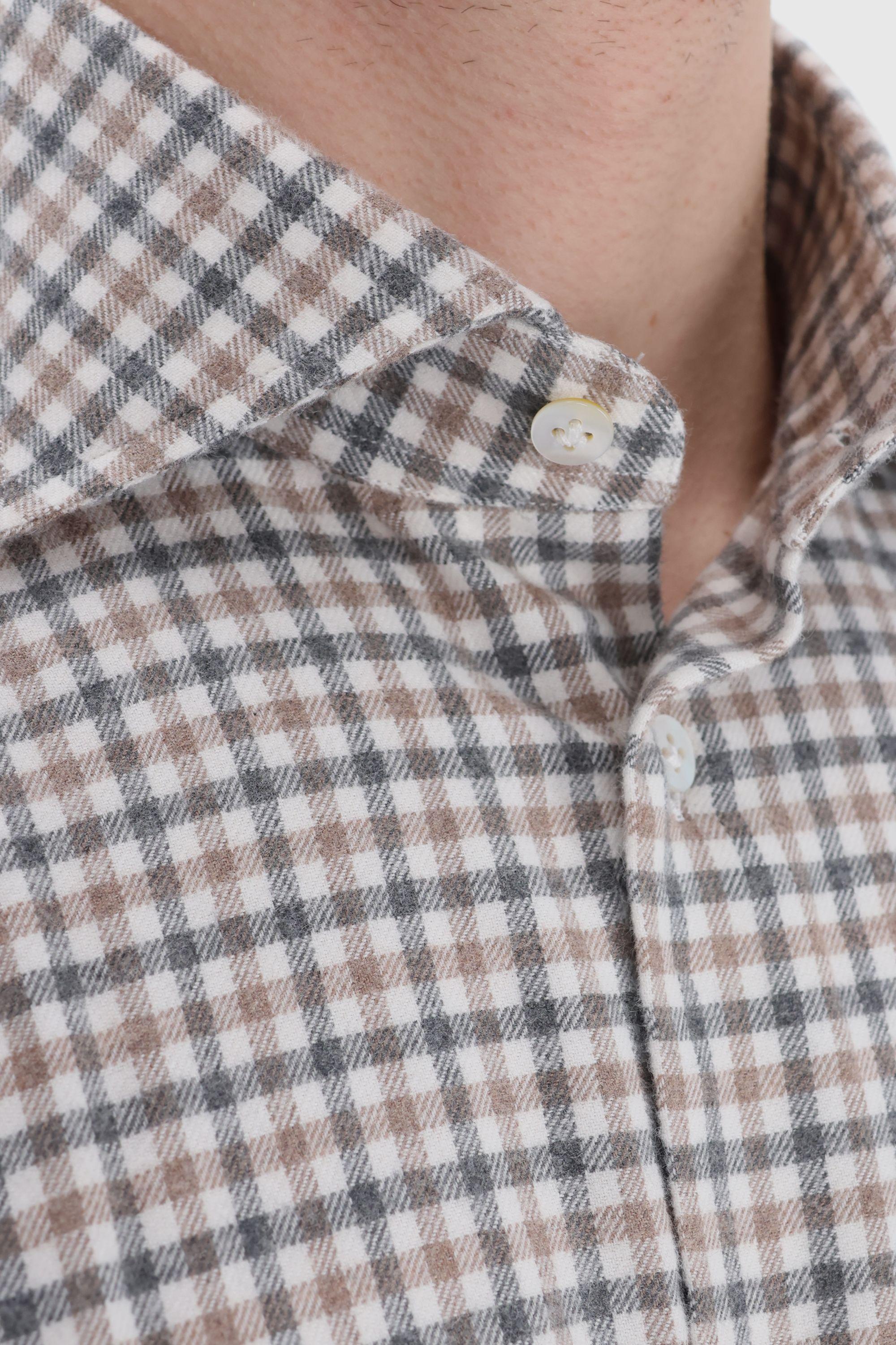 Borriello Camicia sartoriale in flanella vichy 17039/2 1