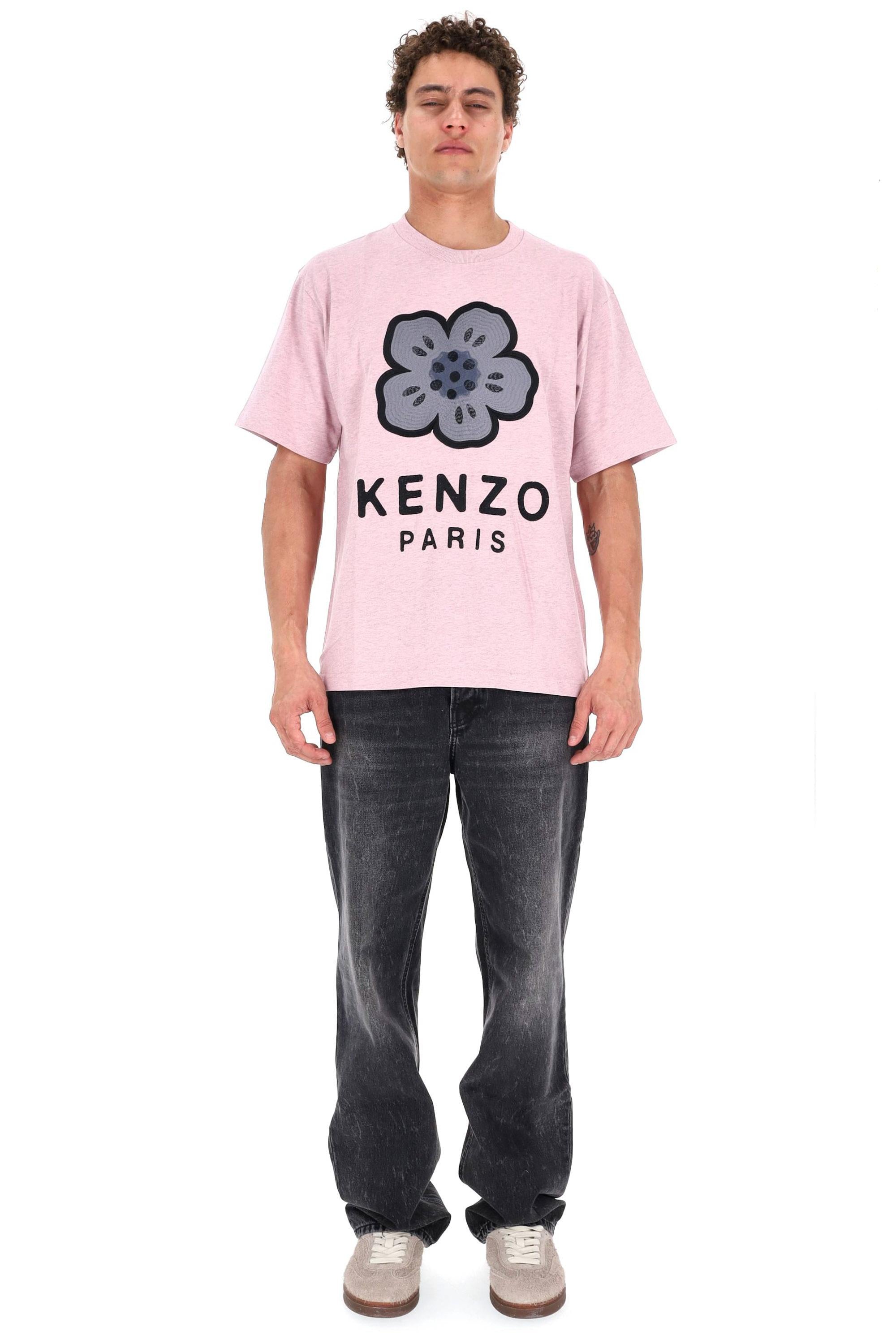 Kenzo T-shirt in cotone boke flower ricamato FF65TS4574SI 30