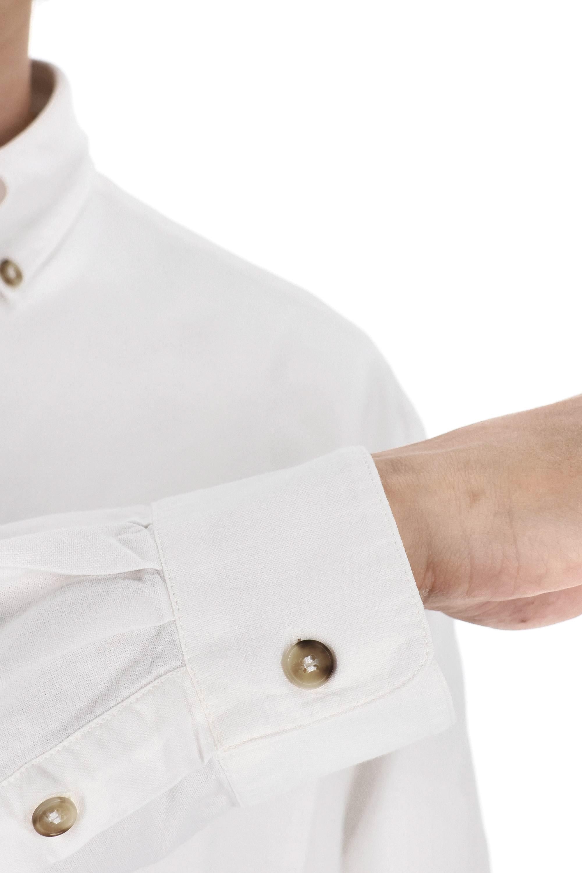A.P.C. Camicia in piquet di cotone con taschino Relax fit COHAH-H12599/2 AAC
