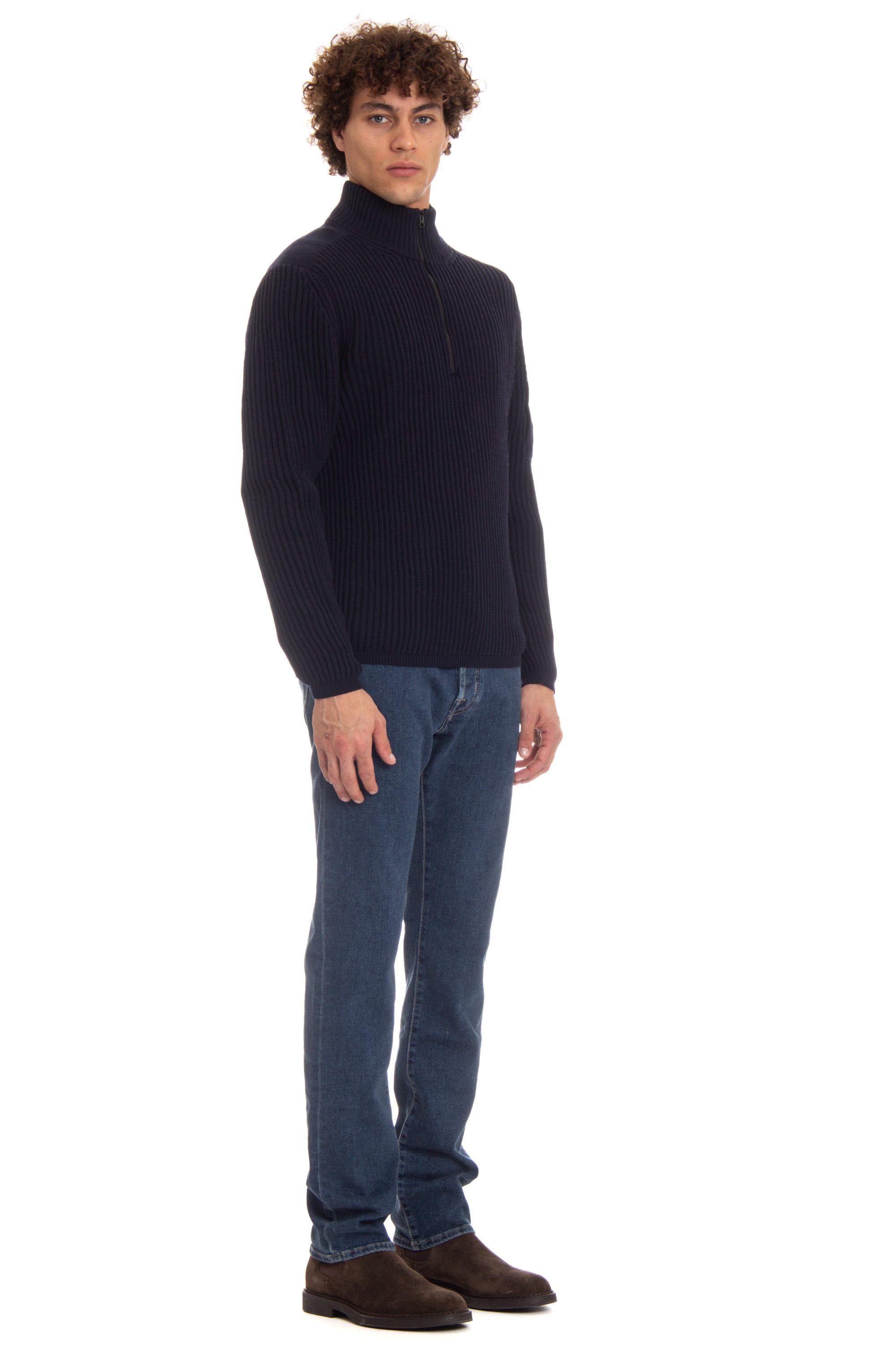 CP Company Maglia mezza zip in lana costa inglese CMKN255A 006595A/2 888