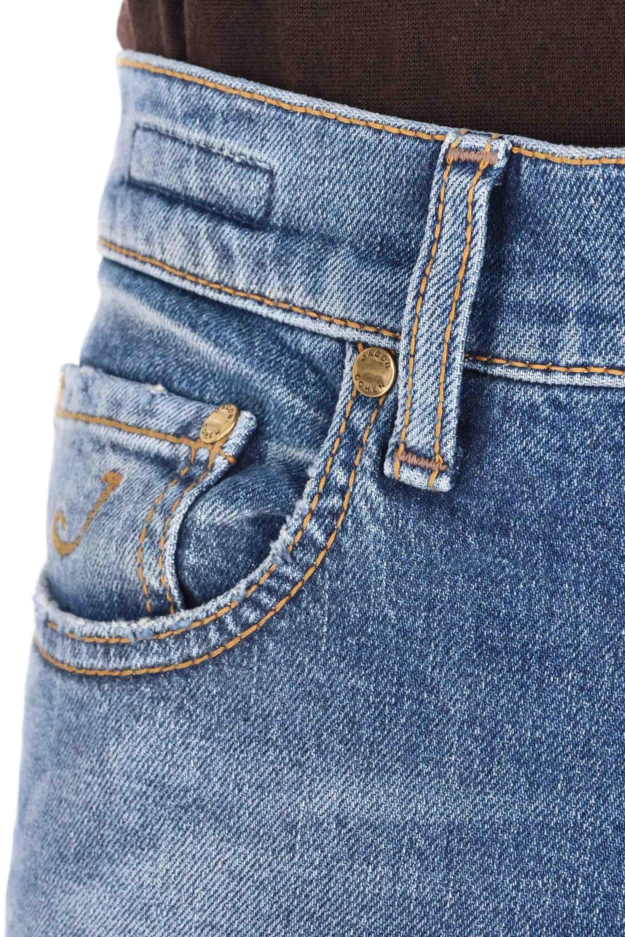Jeans con etichetta camoscio modello Jude JUM_QE033-075-S4259 200D Jacob Cohen