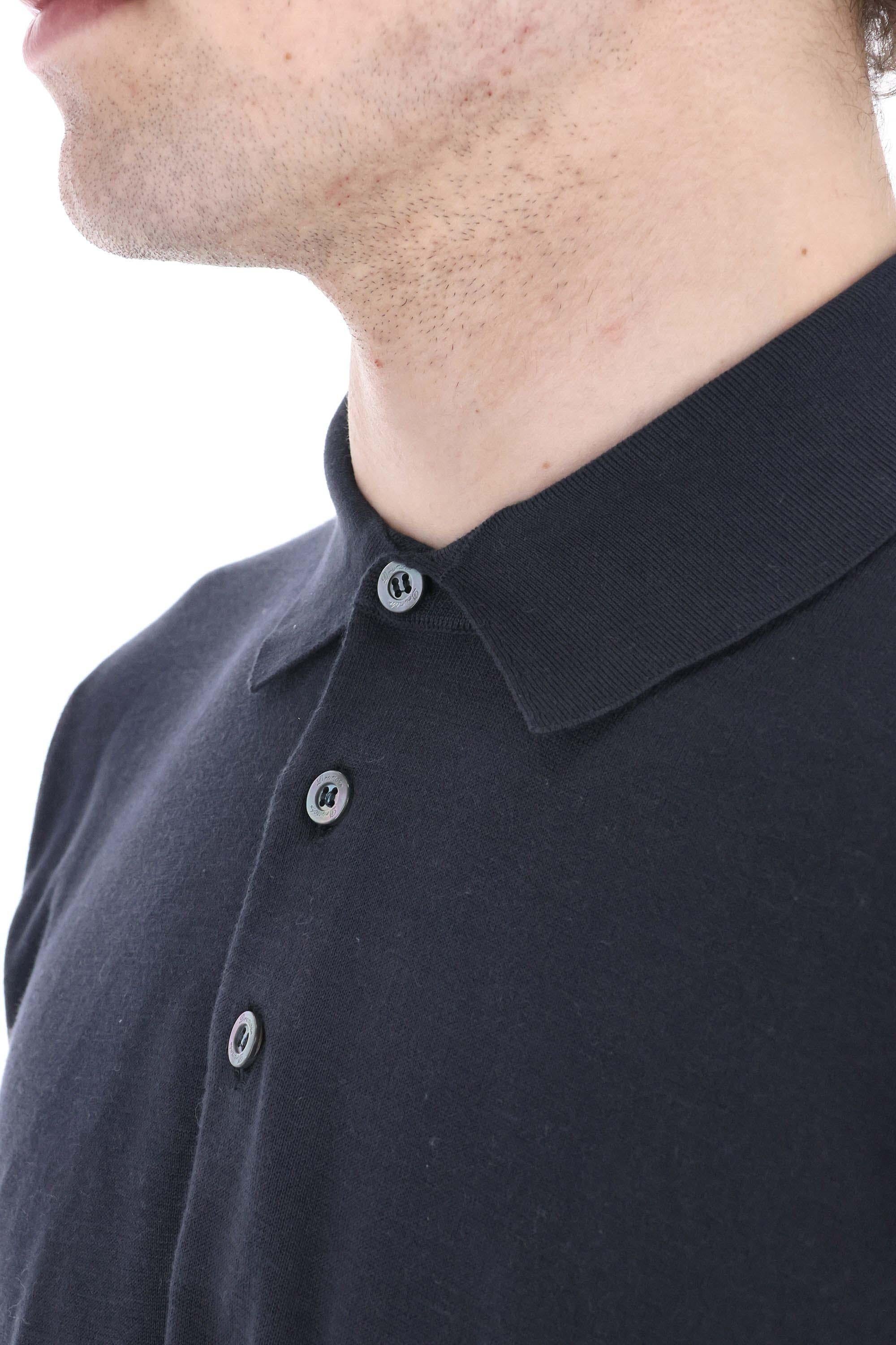Polo manica lunga in leggero cotone D0GN214 795 Drumohr