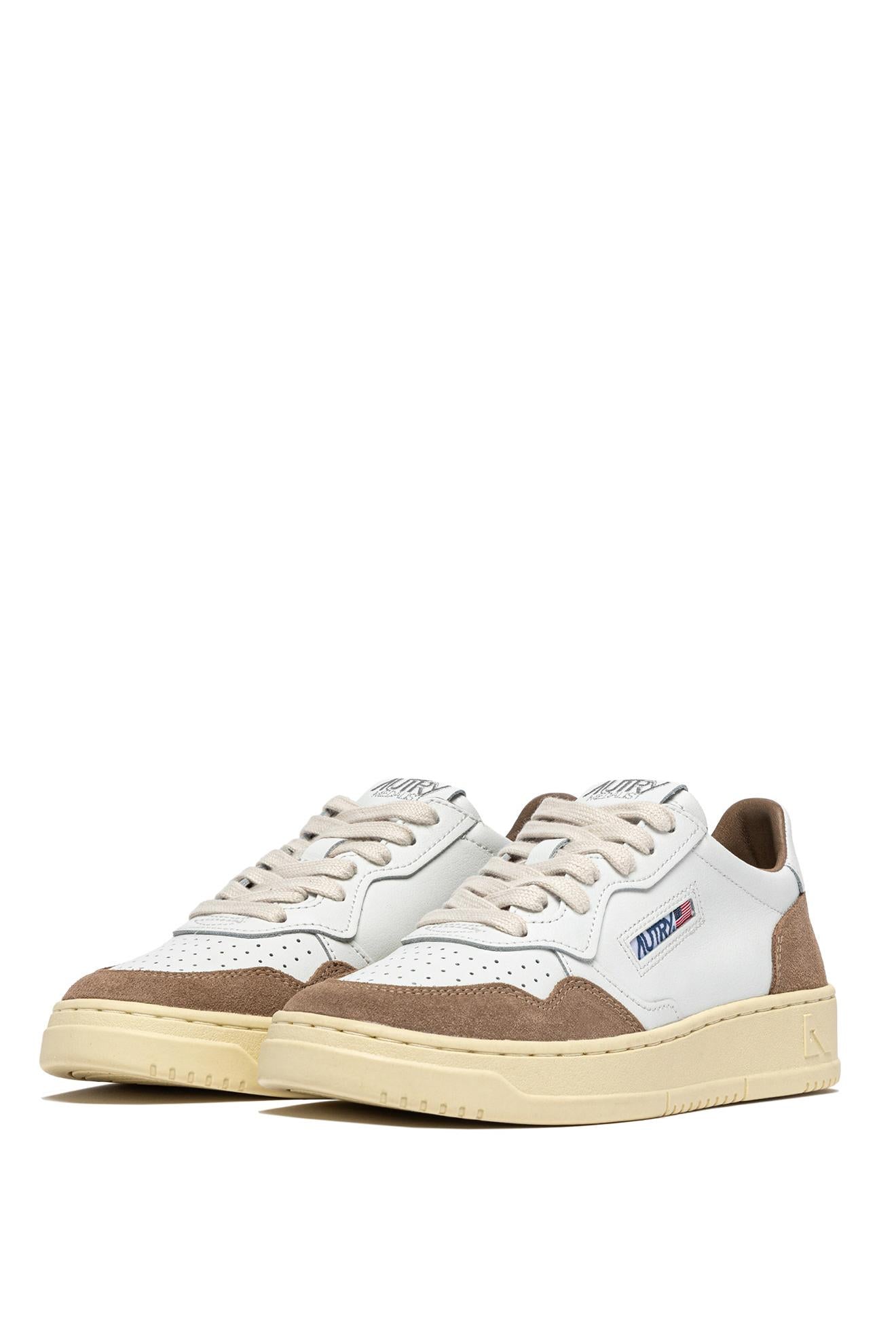 Autry Sneaker donna Medalist in pelle supersoft e camoscio AULW FT02 WHT/ANTIL