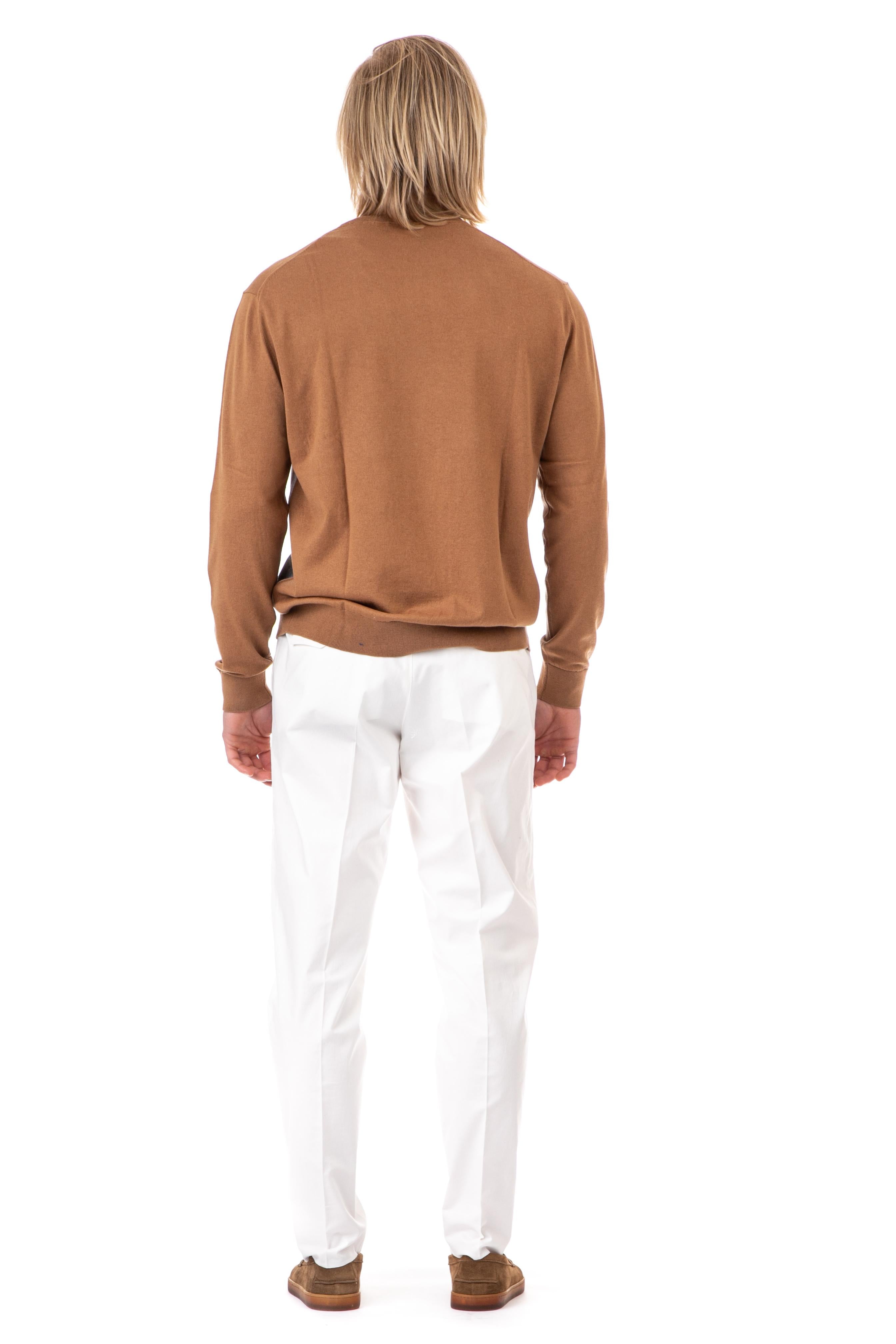 Ballantyne Maglia girocollo diamond in cotone-cashmere U2P000-14CA8 94730