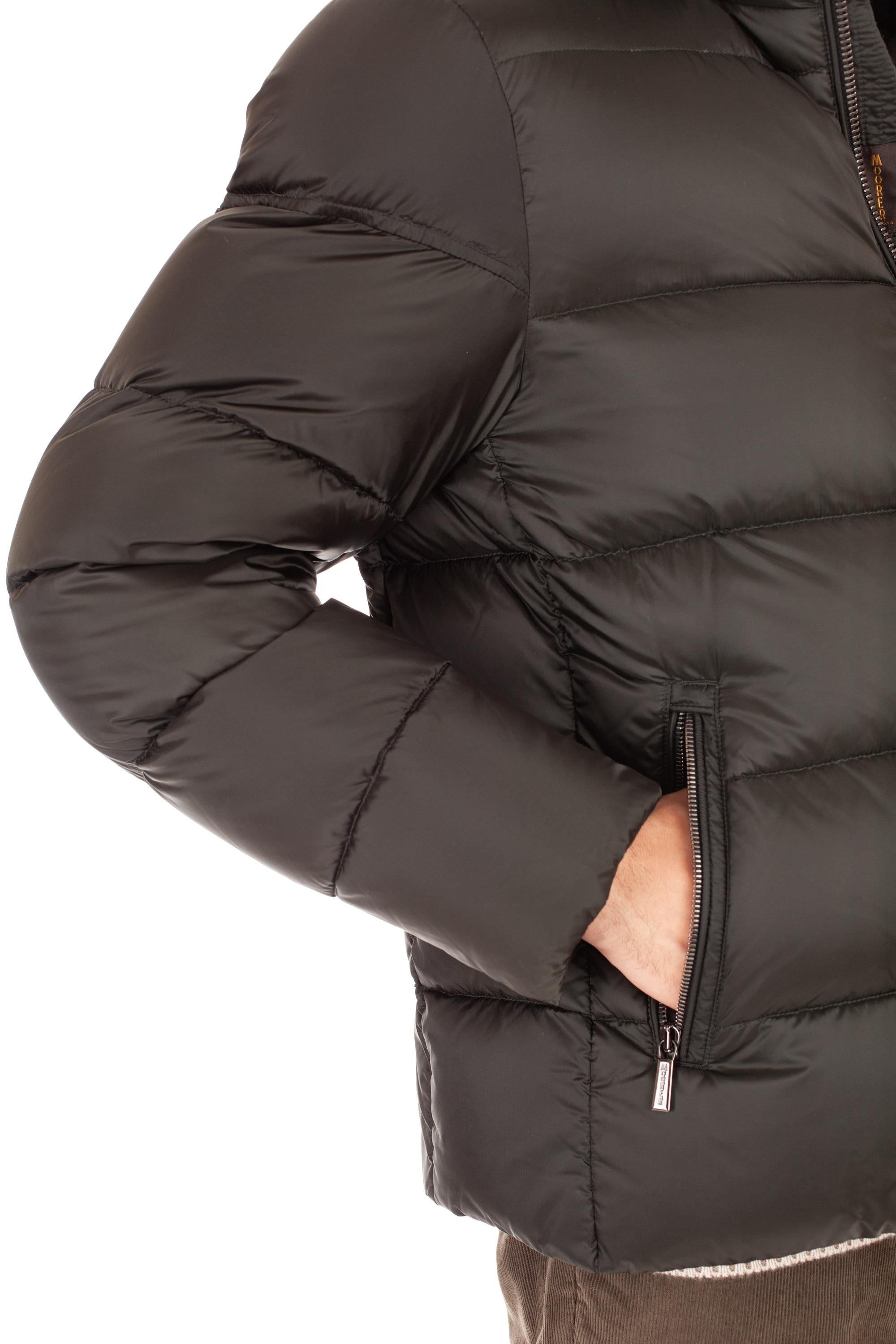Moorer Piumino bomber con cappuccio rimovibile mod. brett-sh BRETT-SH 3 ASFALTO