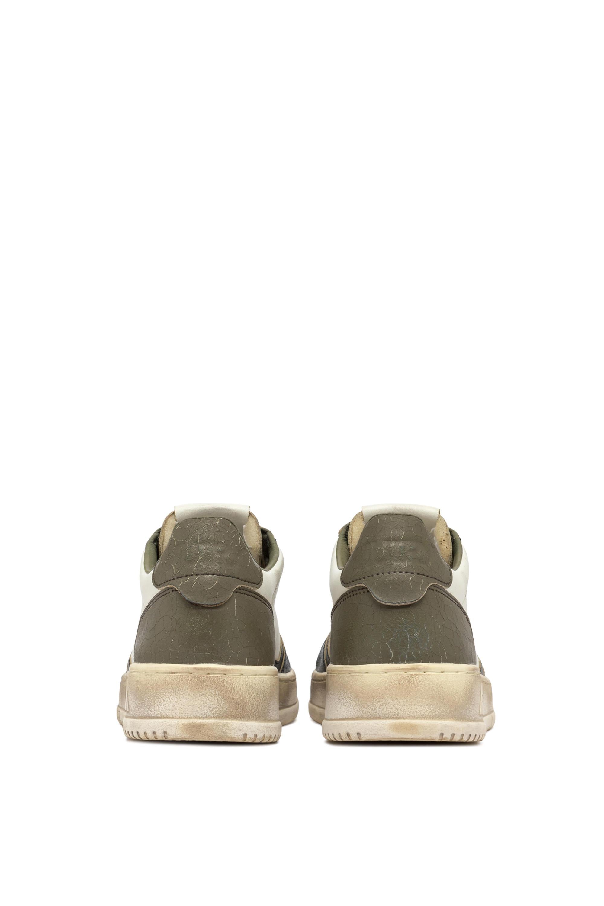 Autry Sneaker Super Vintage con retro in pelle craclè AVLM SV46 WHT/CVGR/BLK