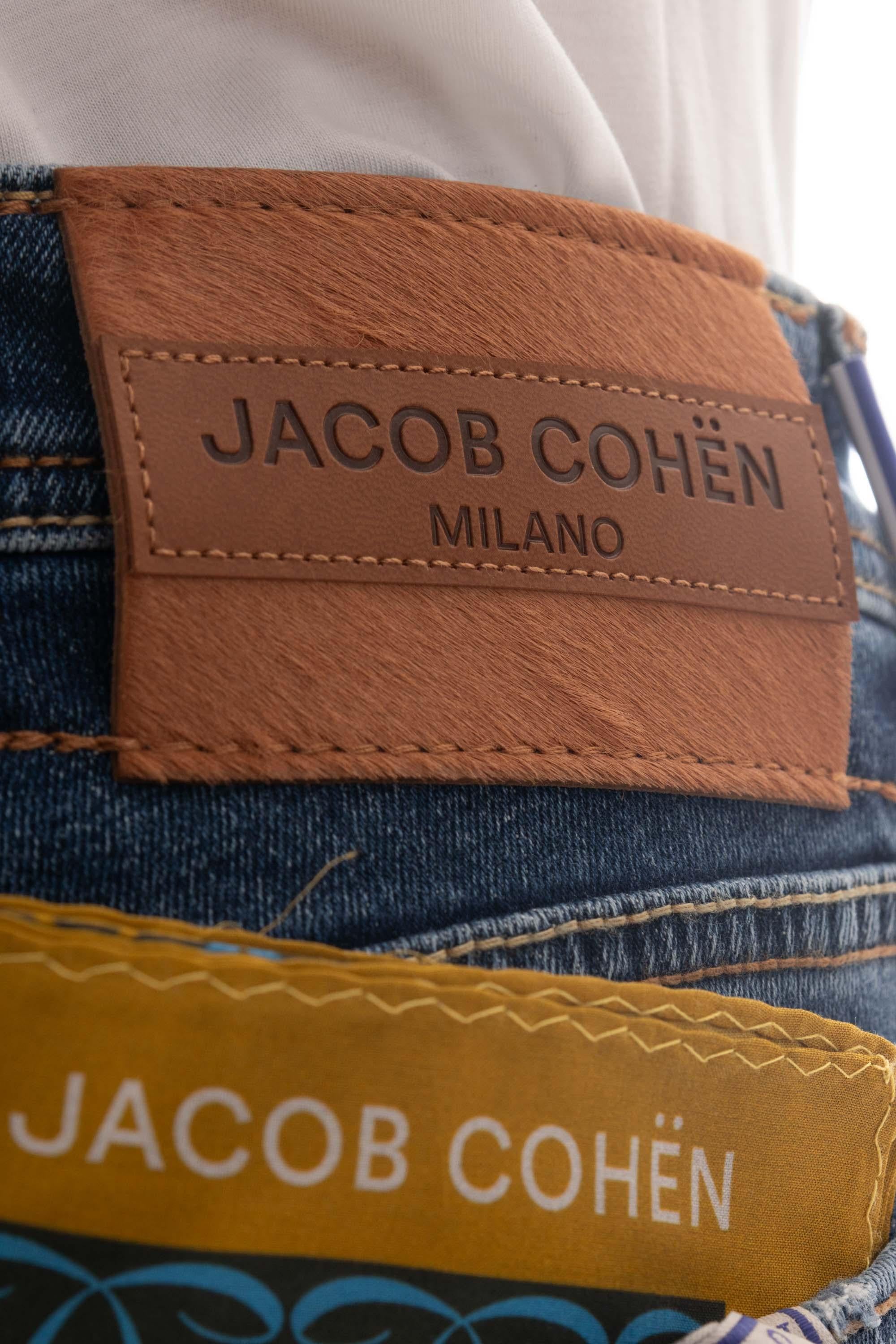 Jeans etichetta pelle e cavallino mod. Nick slim fit E07 32 S 4071 NICK SLIM 923D Jacob Cohen