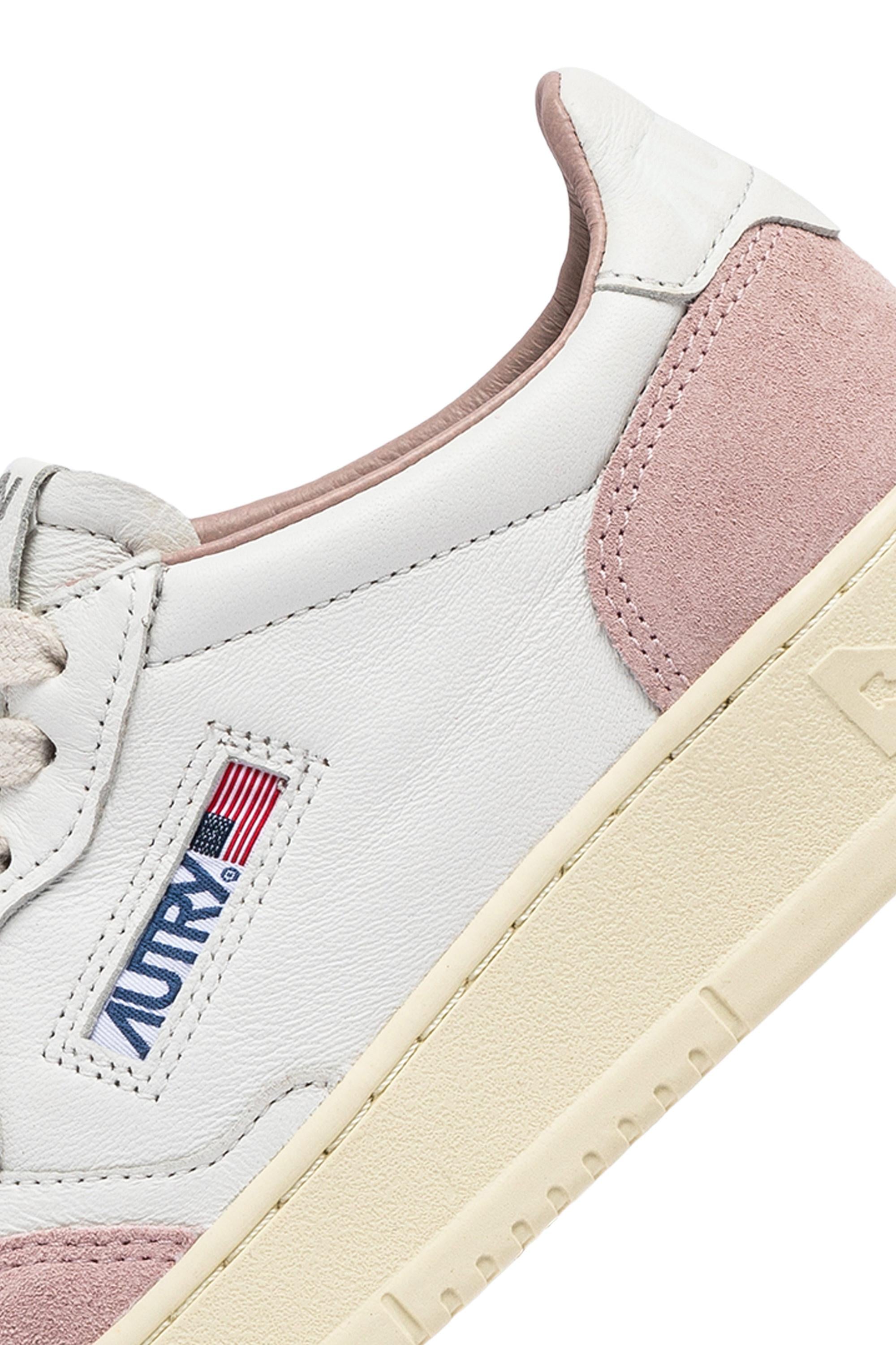 Autry Sneaker Medalist in pelle di capra e camoscio rosa AULW GS36 WHT/POWDER