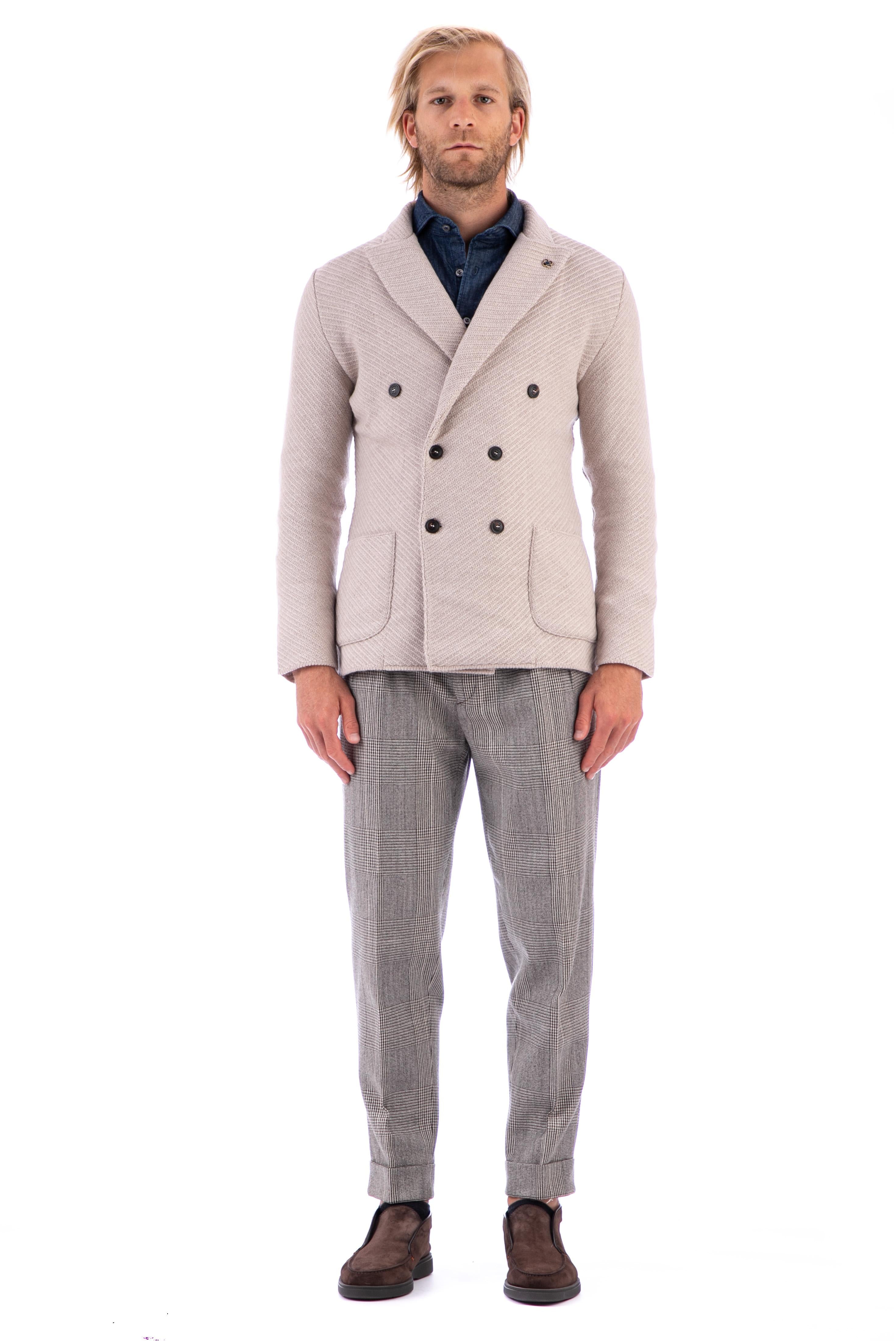 Lardini Giacca-maglia doppiopetto in lana IRLJM78 IR59005/2 120
