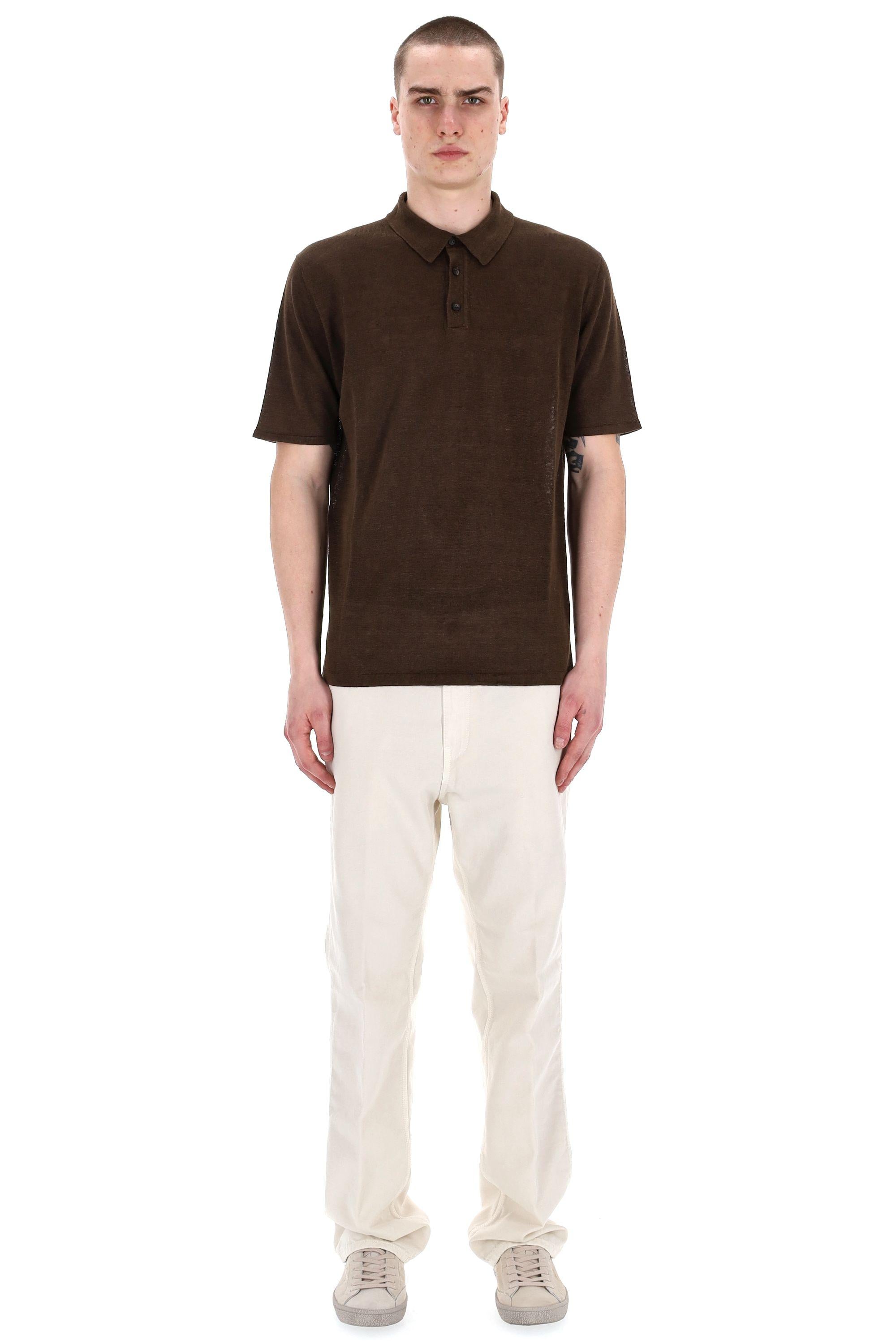 Polo manica corta in lino RB20024 RB2008 Roberto Collina