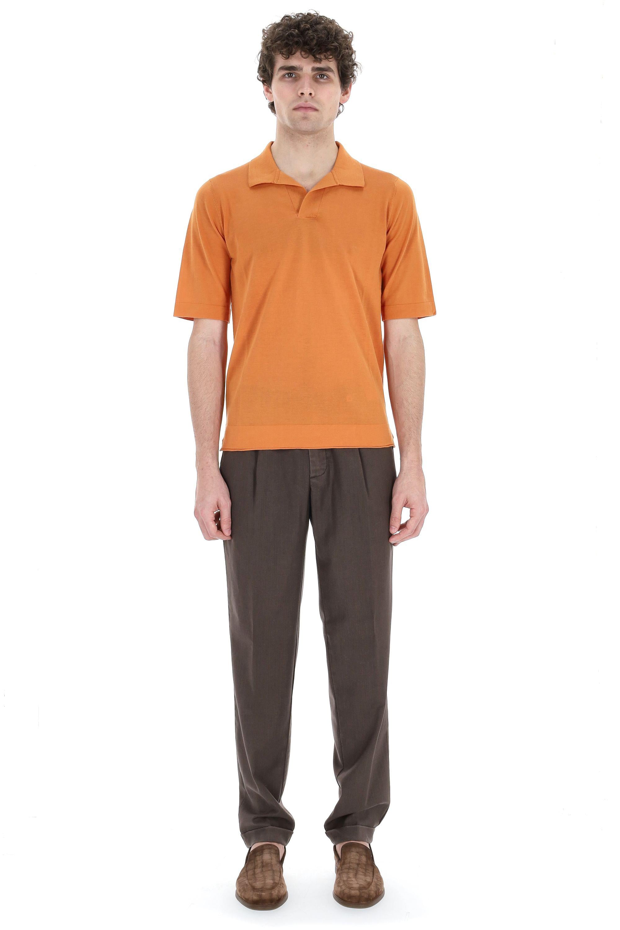 Ballantyne Polo open collar in fine cotone B2W104 18C23 11549
