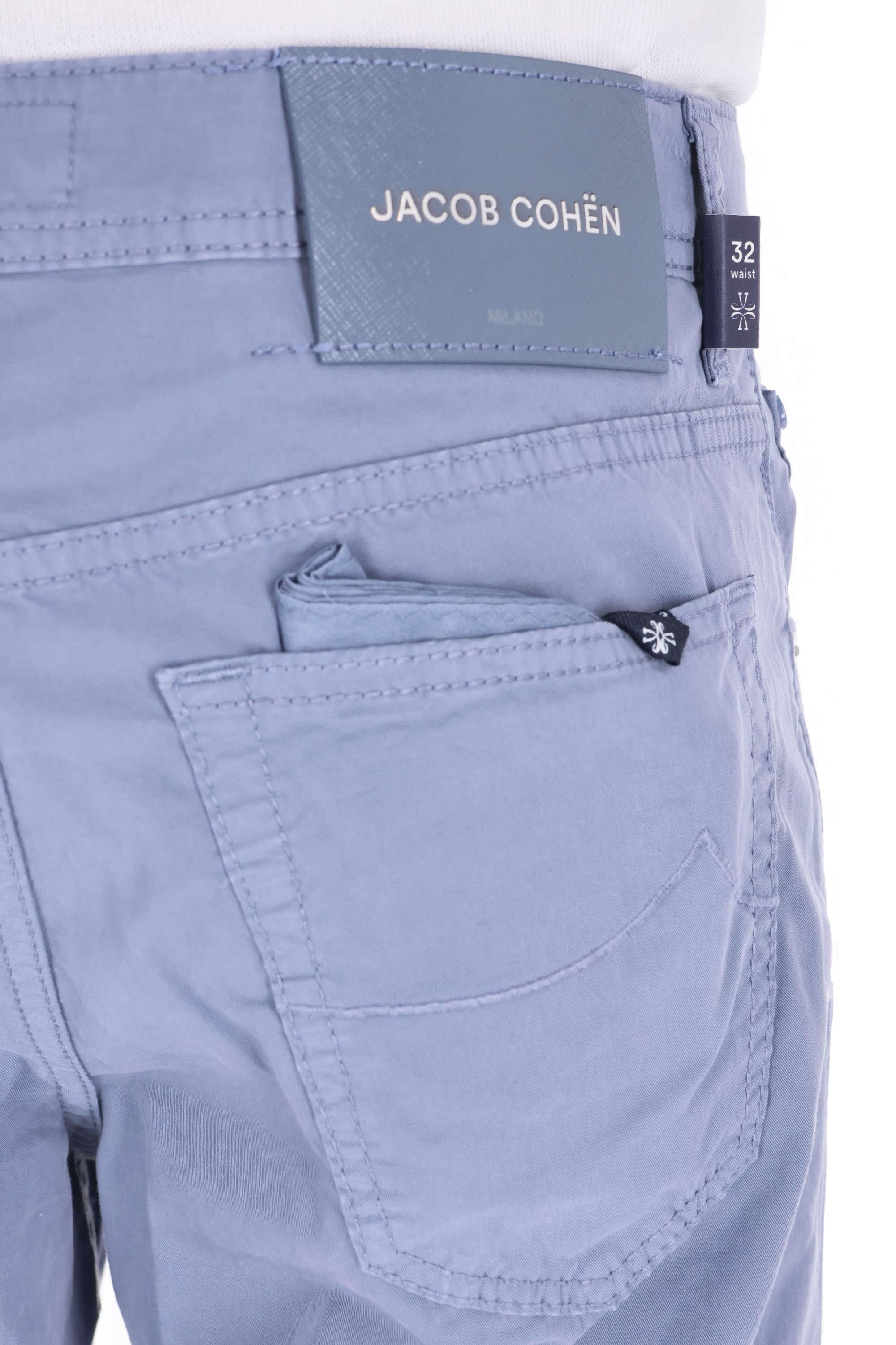Jacob Cohen 5 tasche color in cotone etichetta pelle saffiano Scott fit QE015-036-S2544 W62
