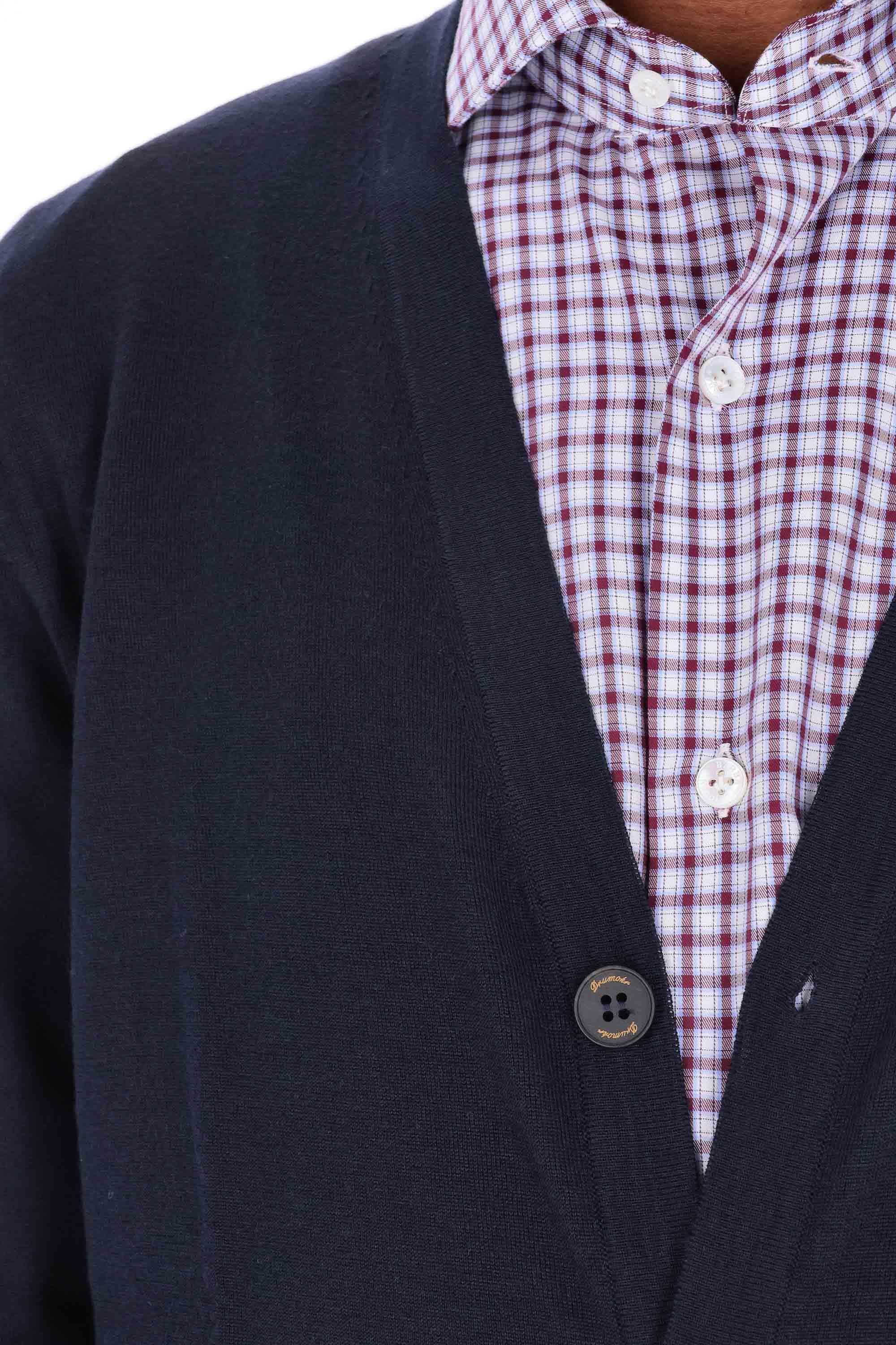 Cardigan in lana extrafine super 140's D0D109L-2 790 Drumohr