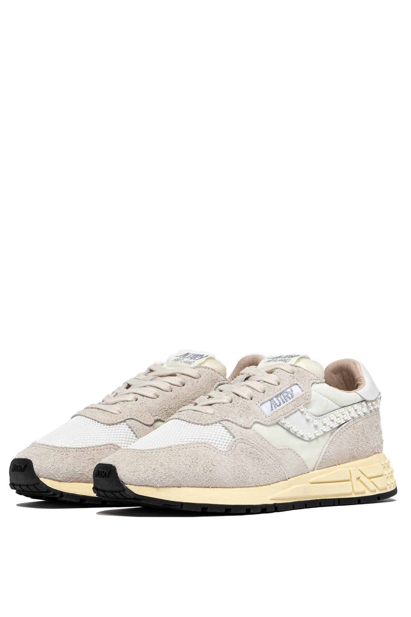 Autry Running donna in camoscio e mesh con perline mod. Reelwind WWLW NH01 WHT/WHT