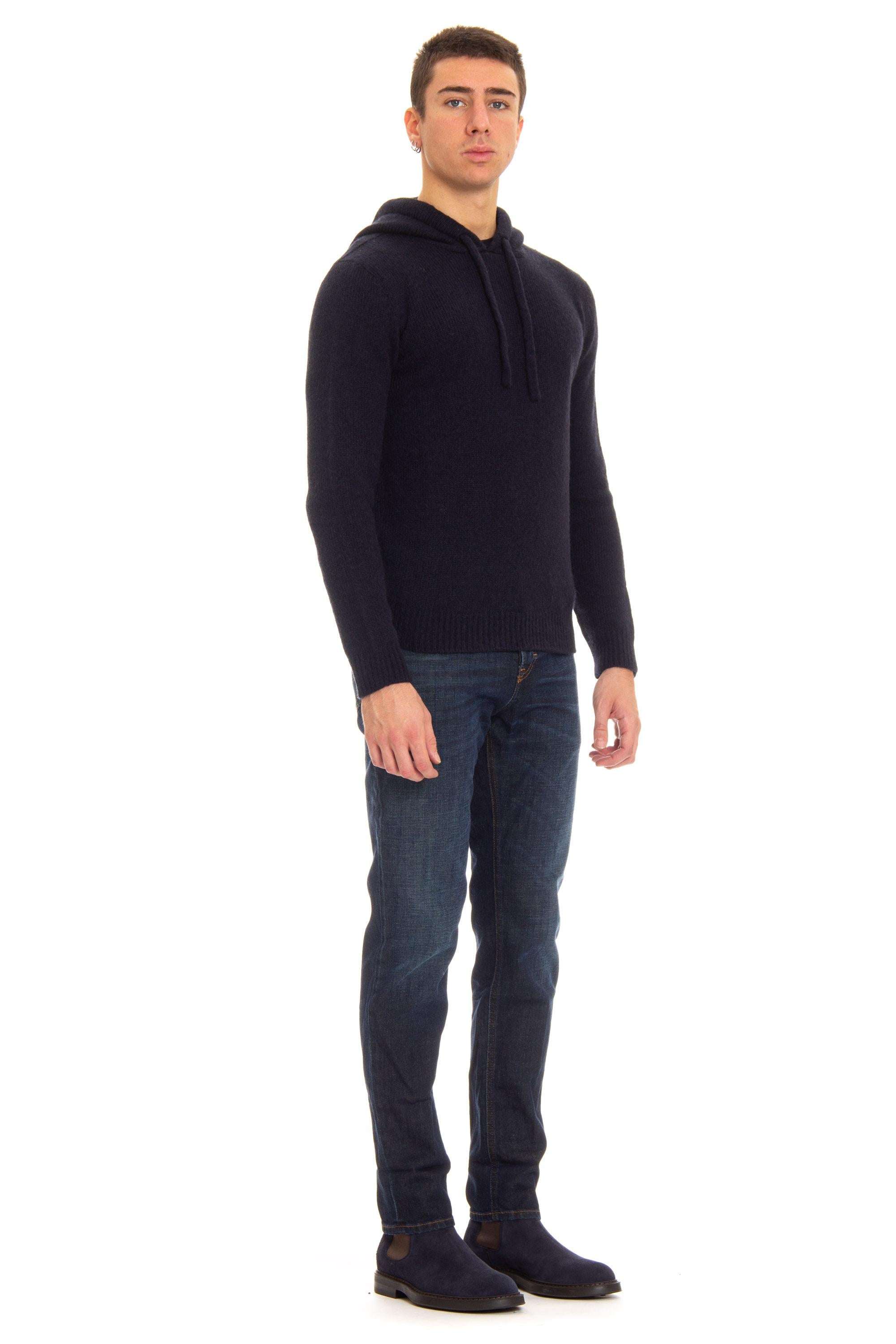 Roberto Collina Maglia in cammello con cappuccio RP40307 RP4010
