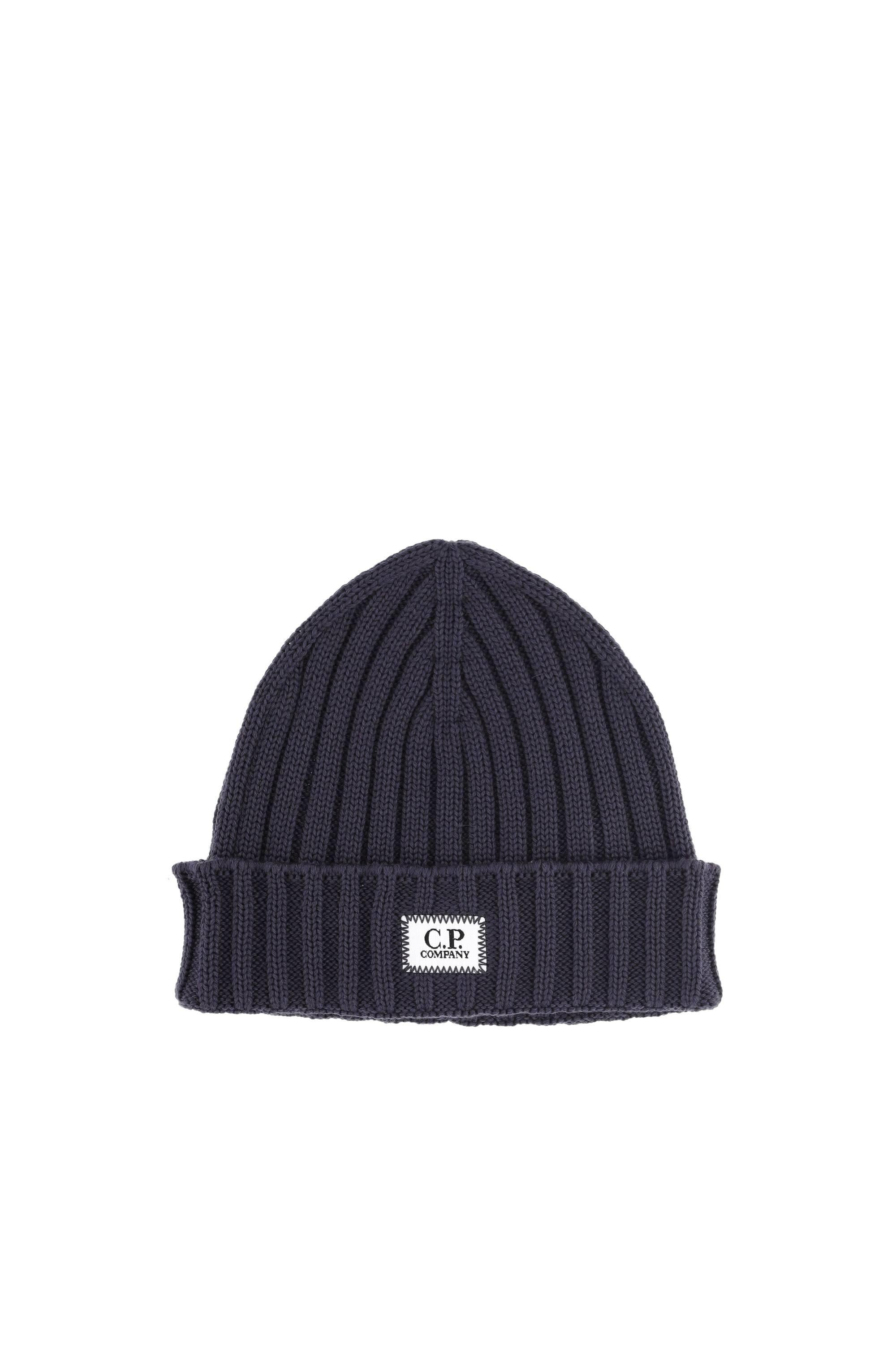 CP Company Cuffia a coste in lana con logo frontale MAC738A00-5509A/2 979