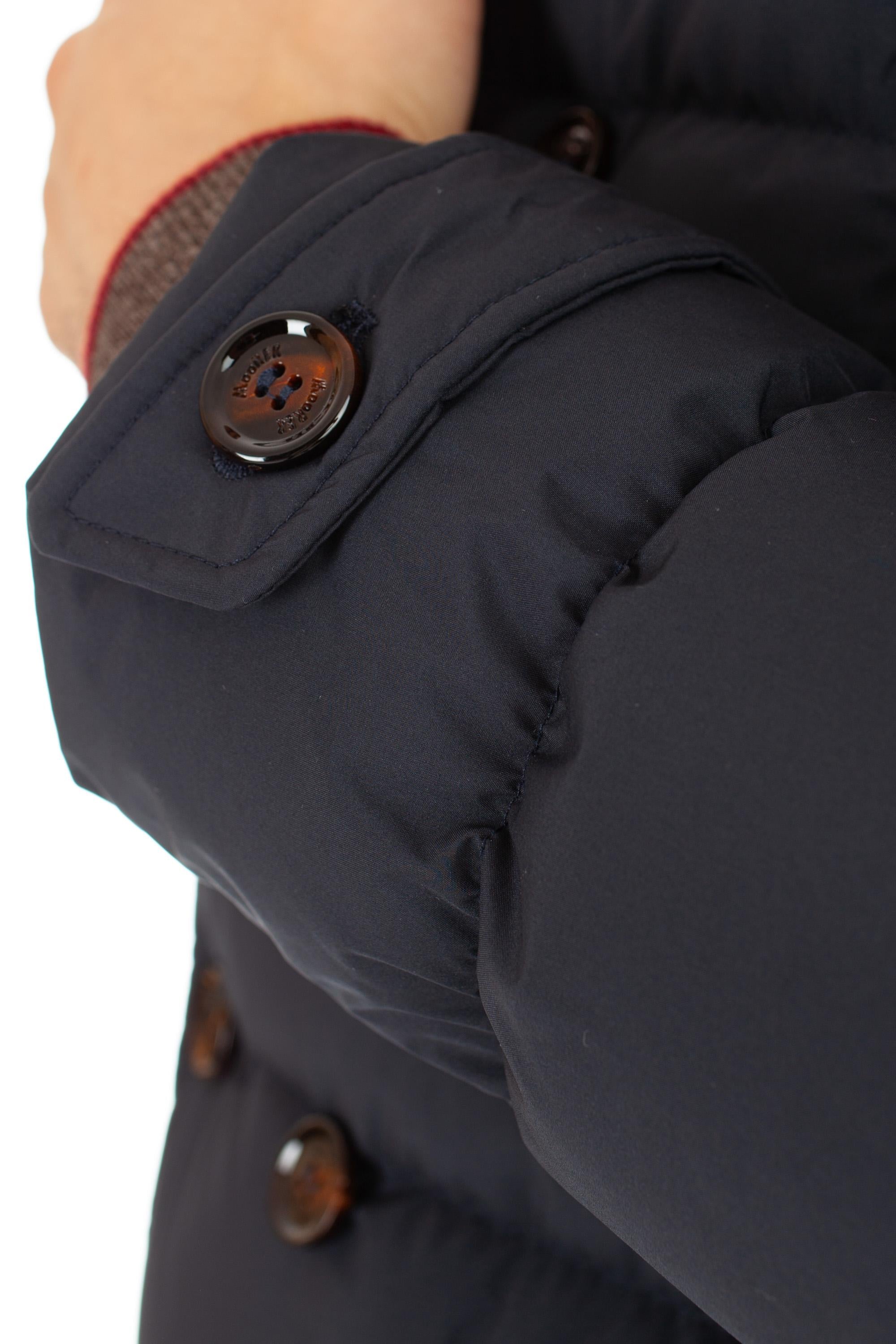 Piumino doppiopetto con collo in castoro mod. zarbo-stp ZARBO-STP/2 U0498 Moorer