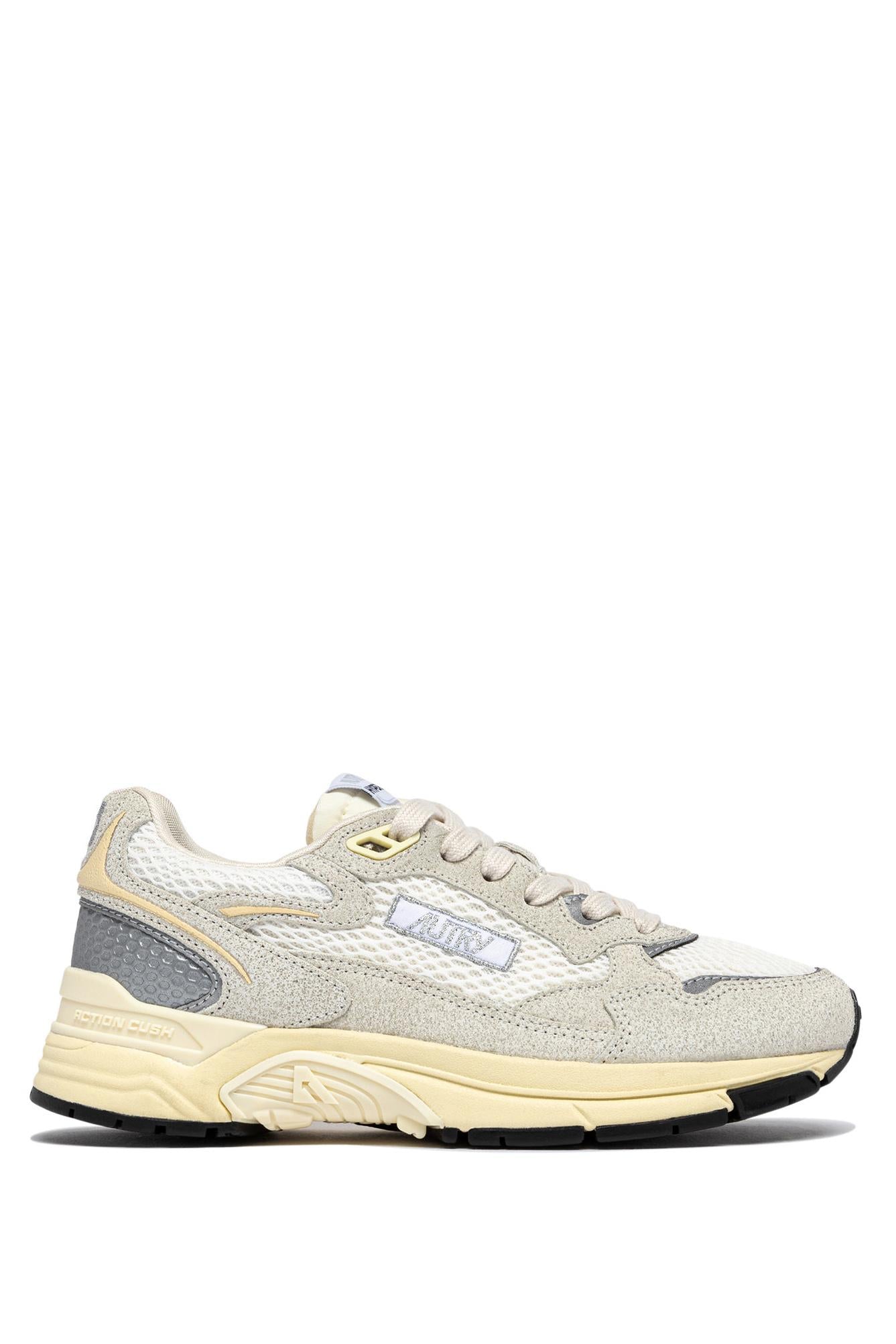 Autry Running donna Hyperway in camoscio HYLW HG02 WHT/SILV