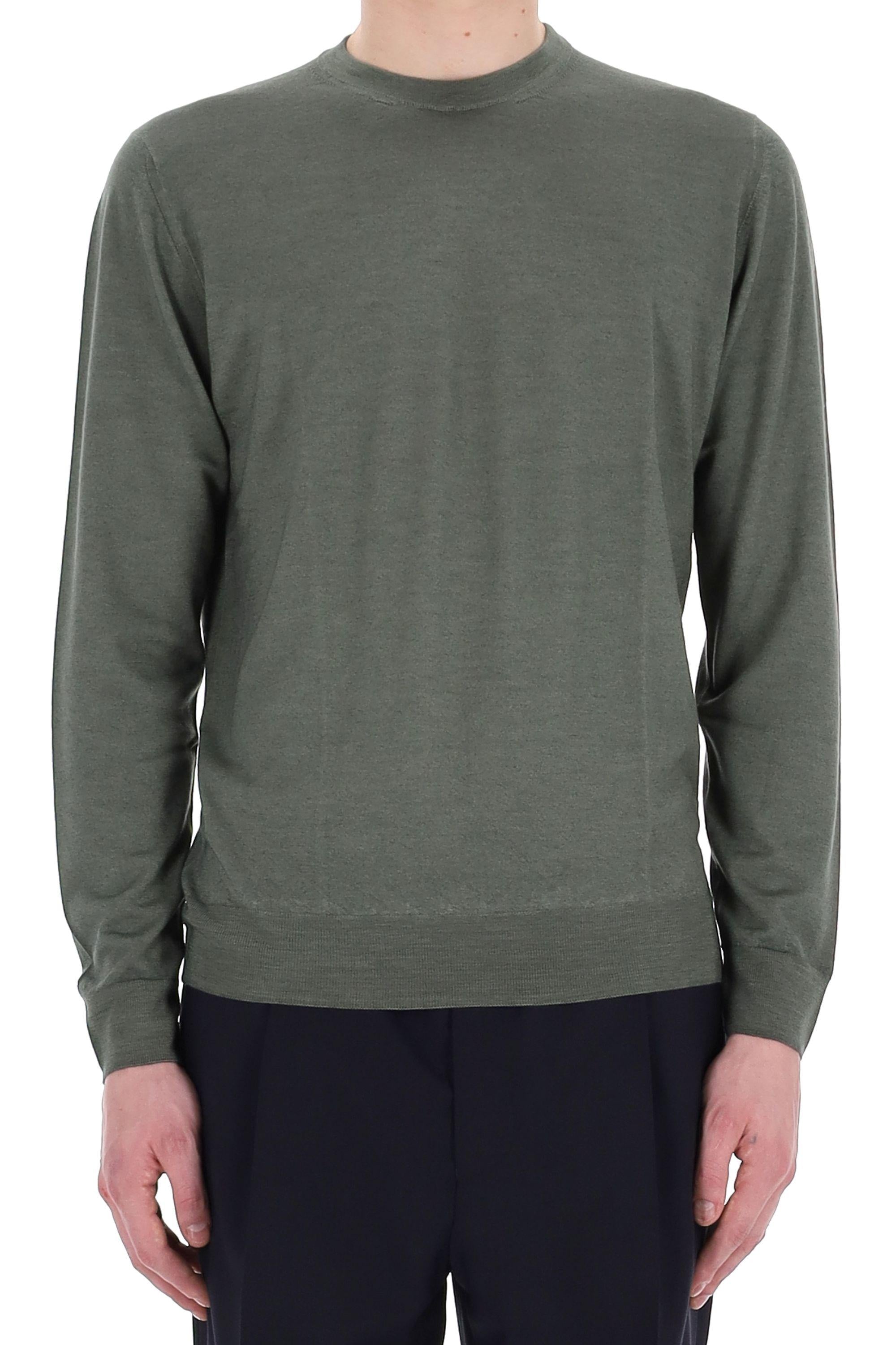 Maglia girocollo in lana acquerello super 140's D0D103A-5 473 Drumohr