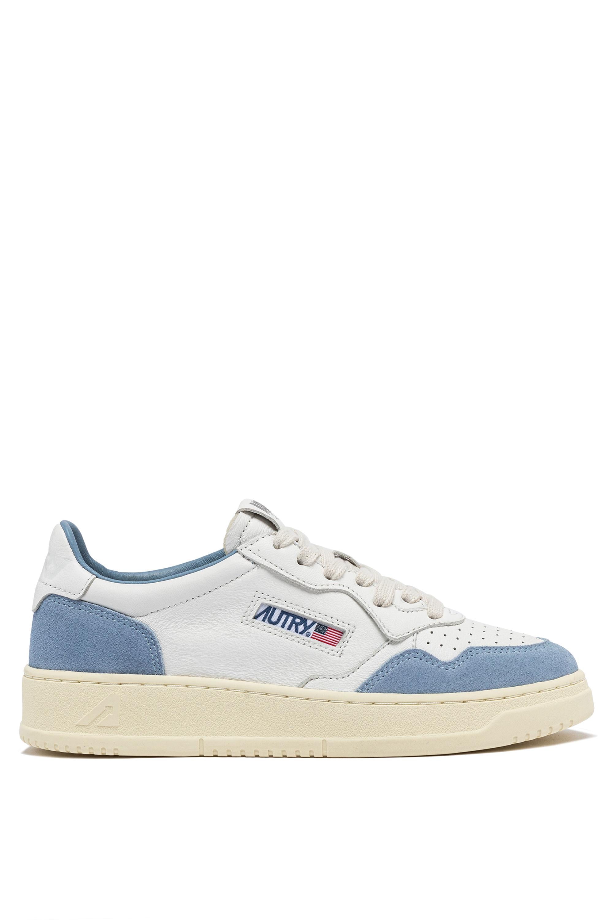 Autry Sneaker Medalist in pelle di capra e camoscio azzurro AULW GS38 WHT/STREET
