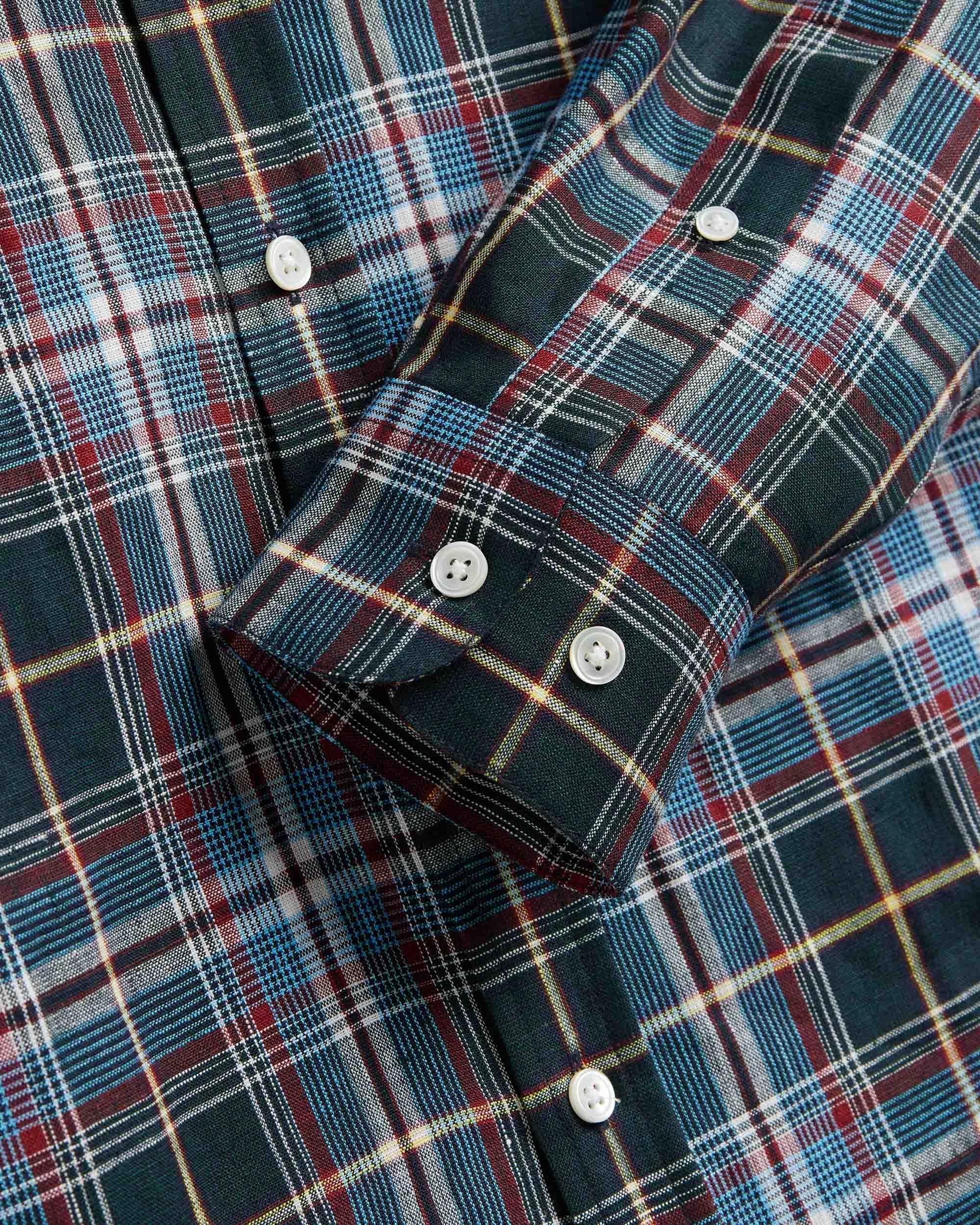 Portuguese Flannel Camicia madras in puro lino 055 MLTC