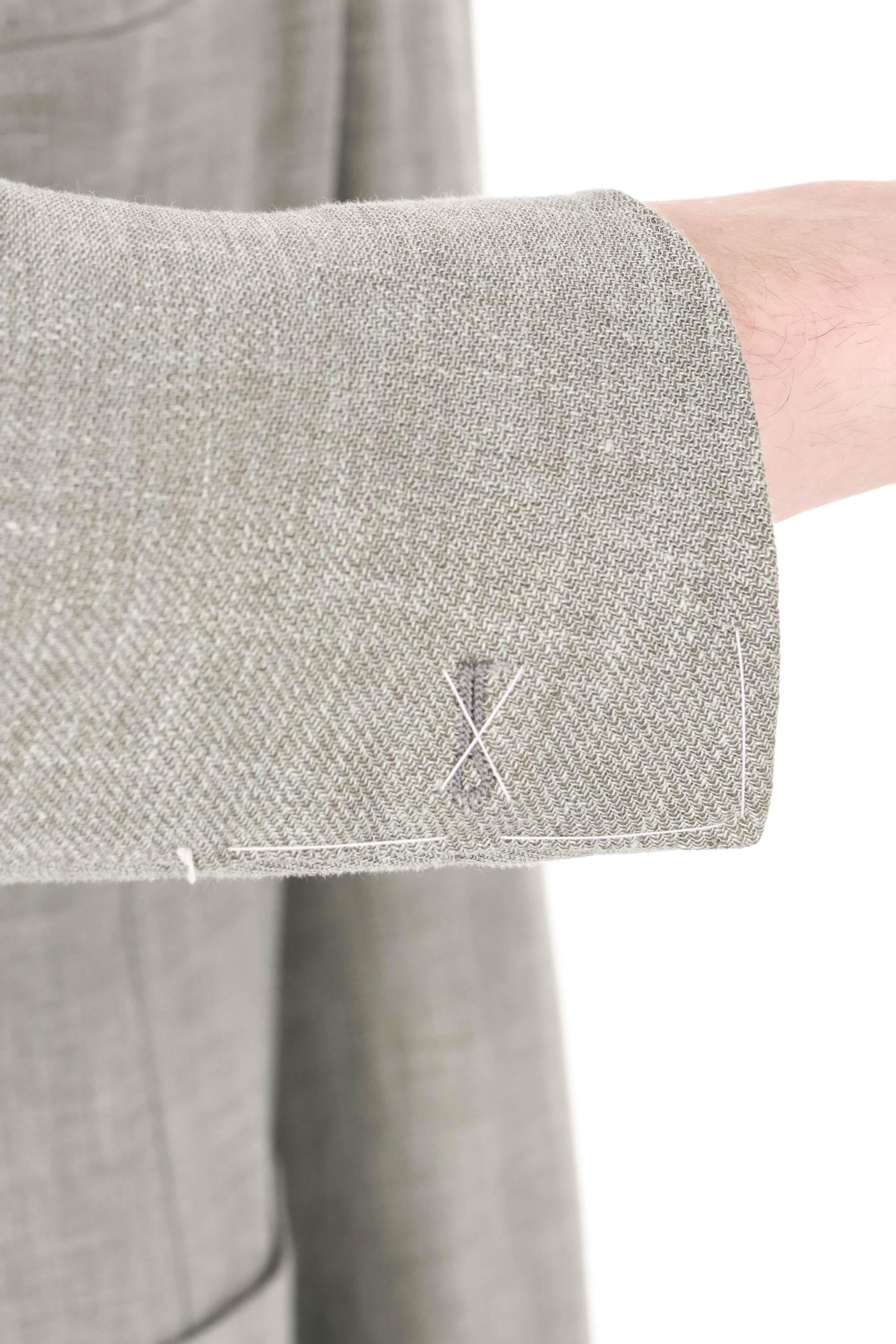 Eleventy Abito in lino-lana-seta tessuto Zegna Cross-ply M75ABUC10 TES0K024/2 07N