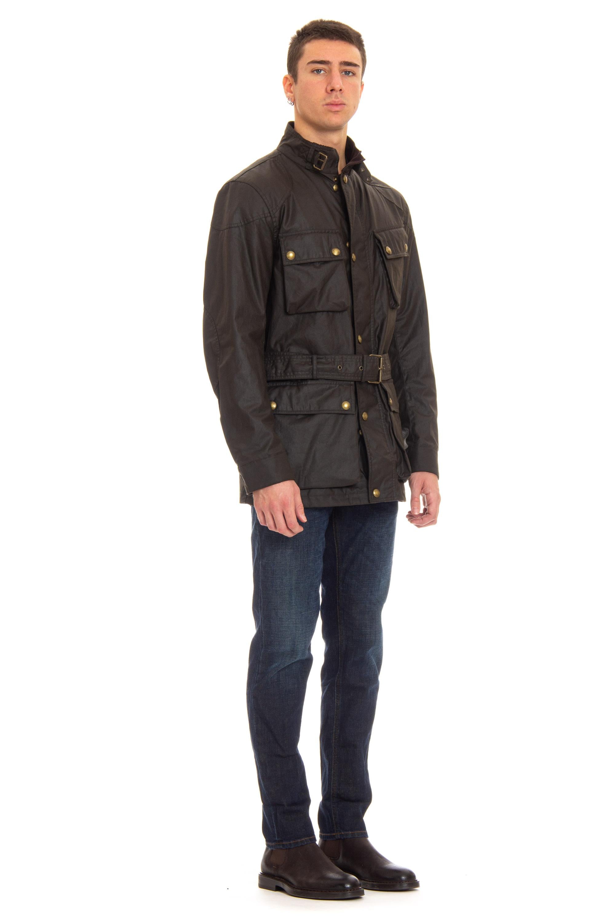 Belstaff Field jacket Trialmaster in cotone cerato 100033FDOLI VERDE